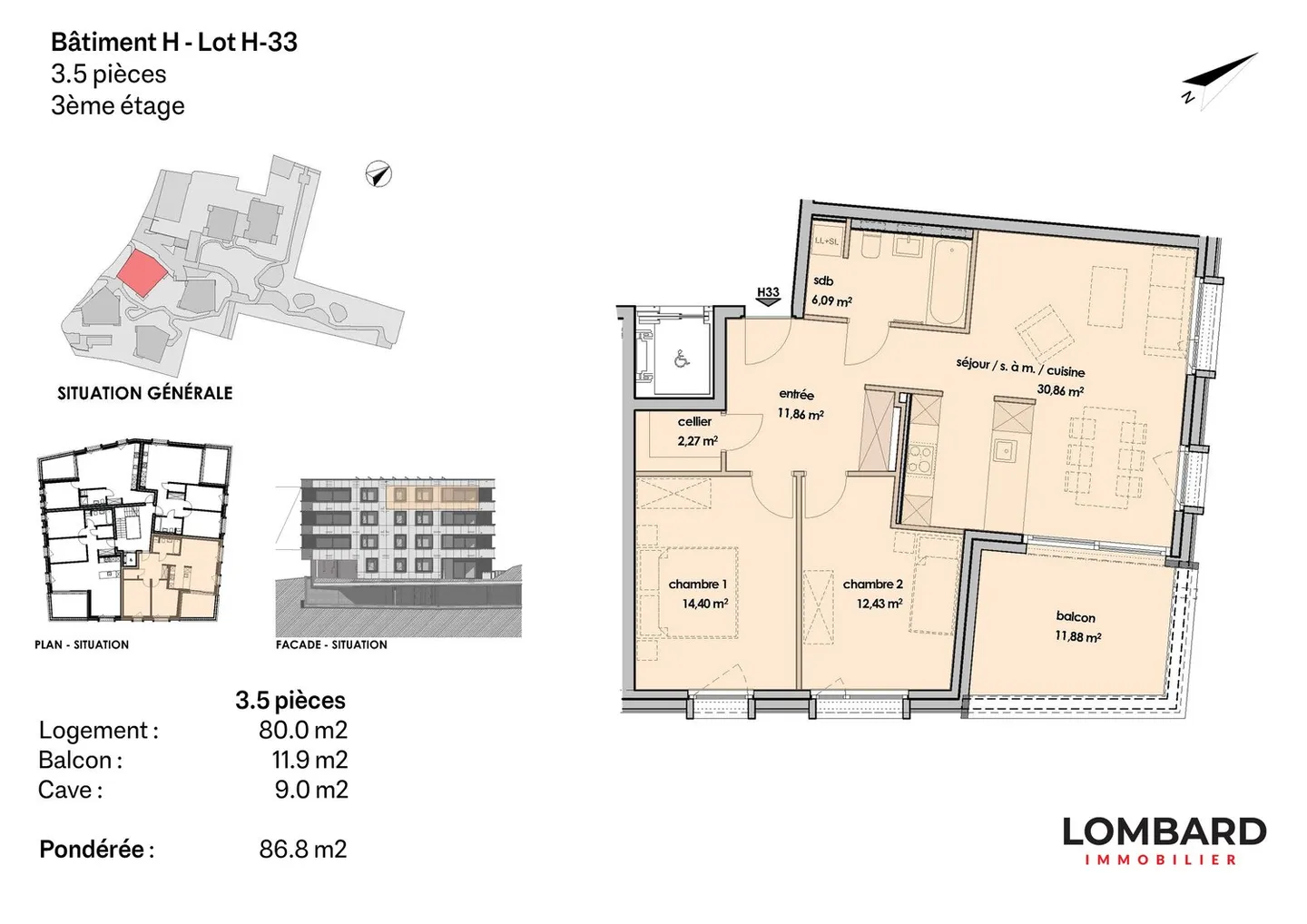 Penthouse in Payerne mit Terrasse - Foto 6 von 6