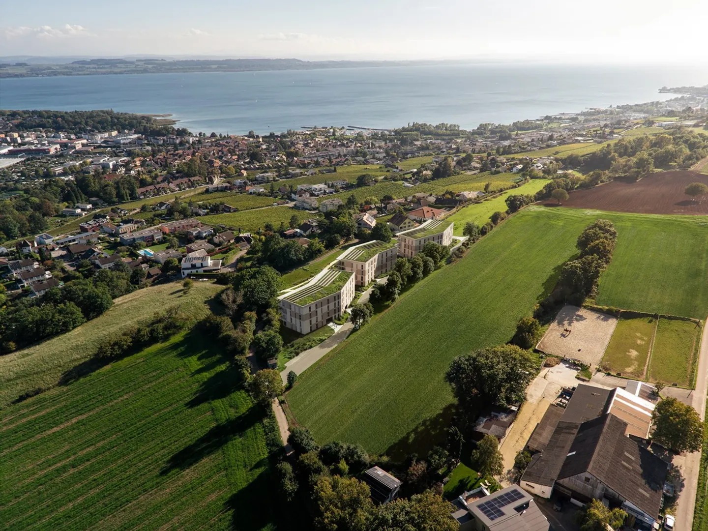Nuovo progetto a St-Blaise - 3.5 stanze con vista lago - Foto 1 di 3