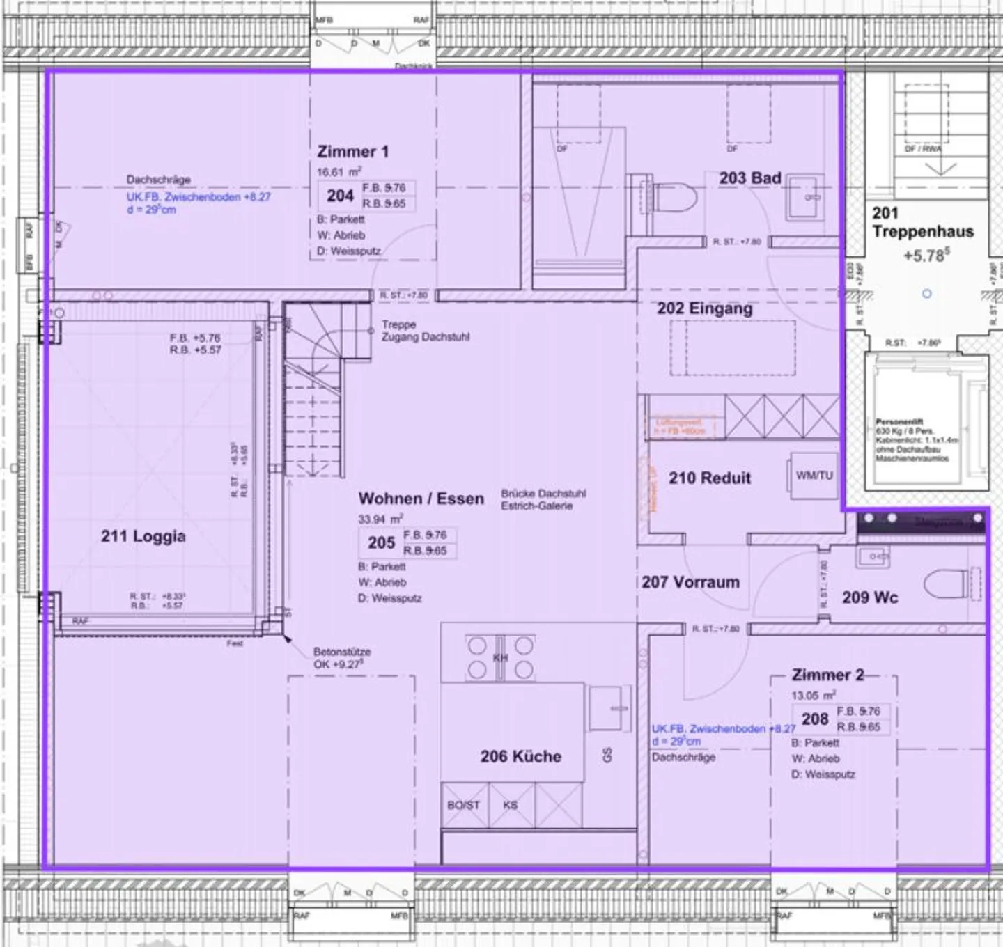 Raffinierte 3.5-Zimmer-Neubaudachwohnung mit offener Galerie und Ma... - Foto 9 von 10