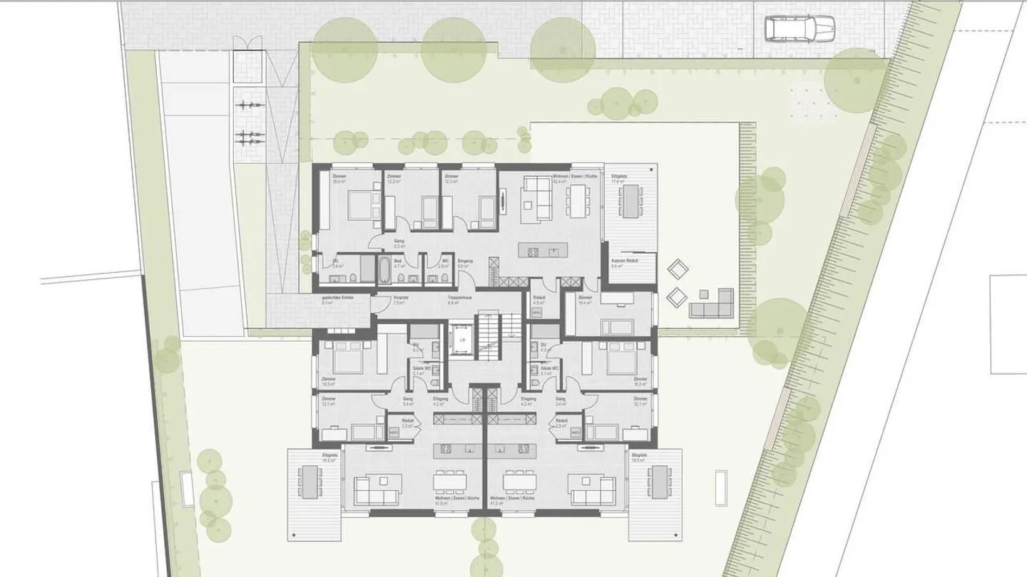Appartement en attique de 4,5 pièces avec terrasse de 133 m² - Photo 5 sur 8