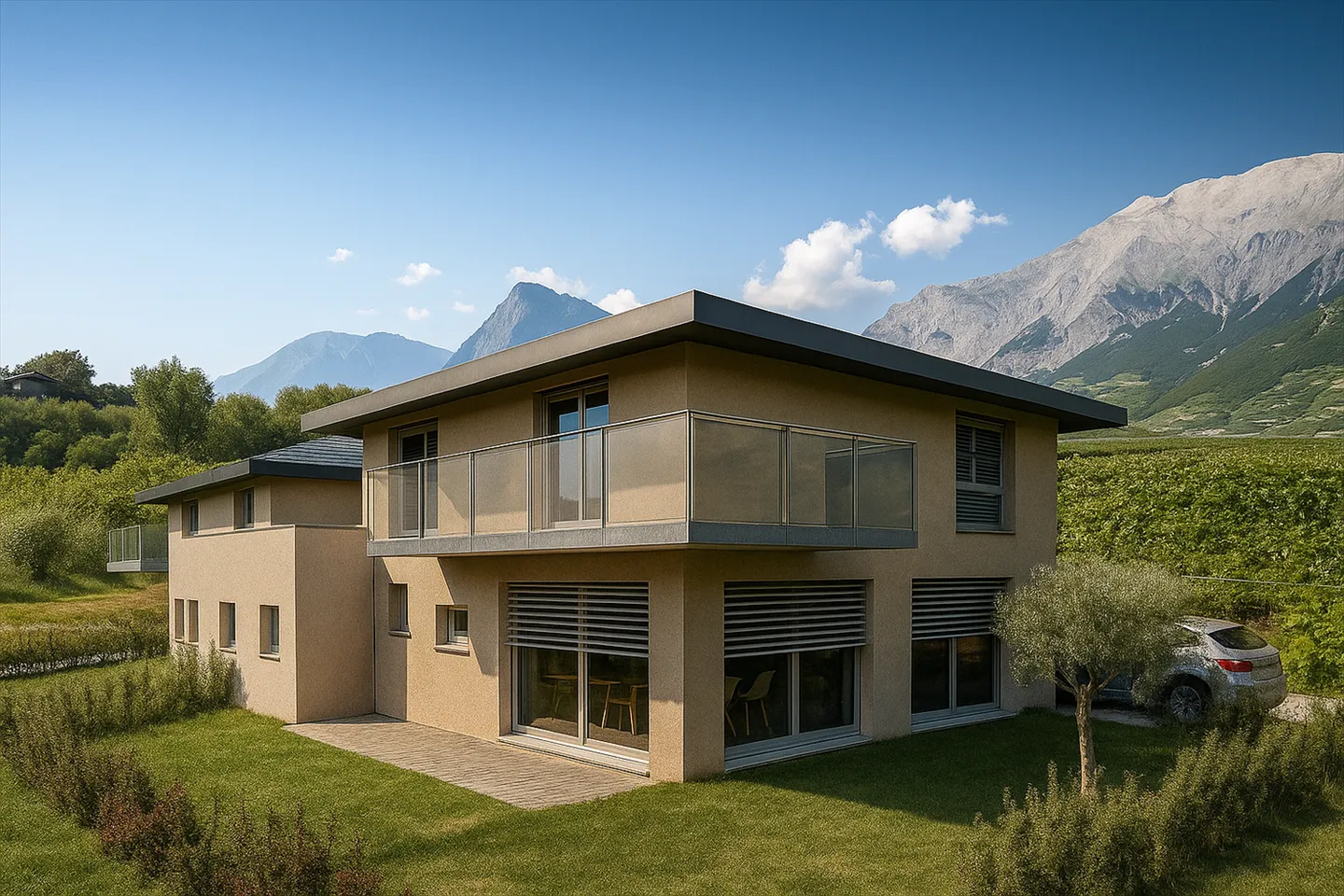 Villa familiale avec 4,5 pièces près de la zone de construction - Photo 1 sur 9