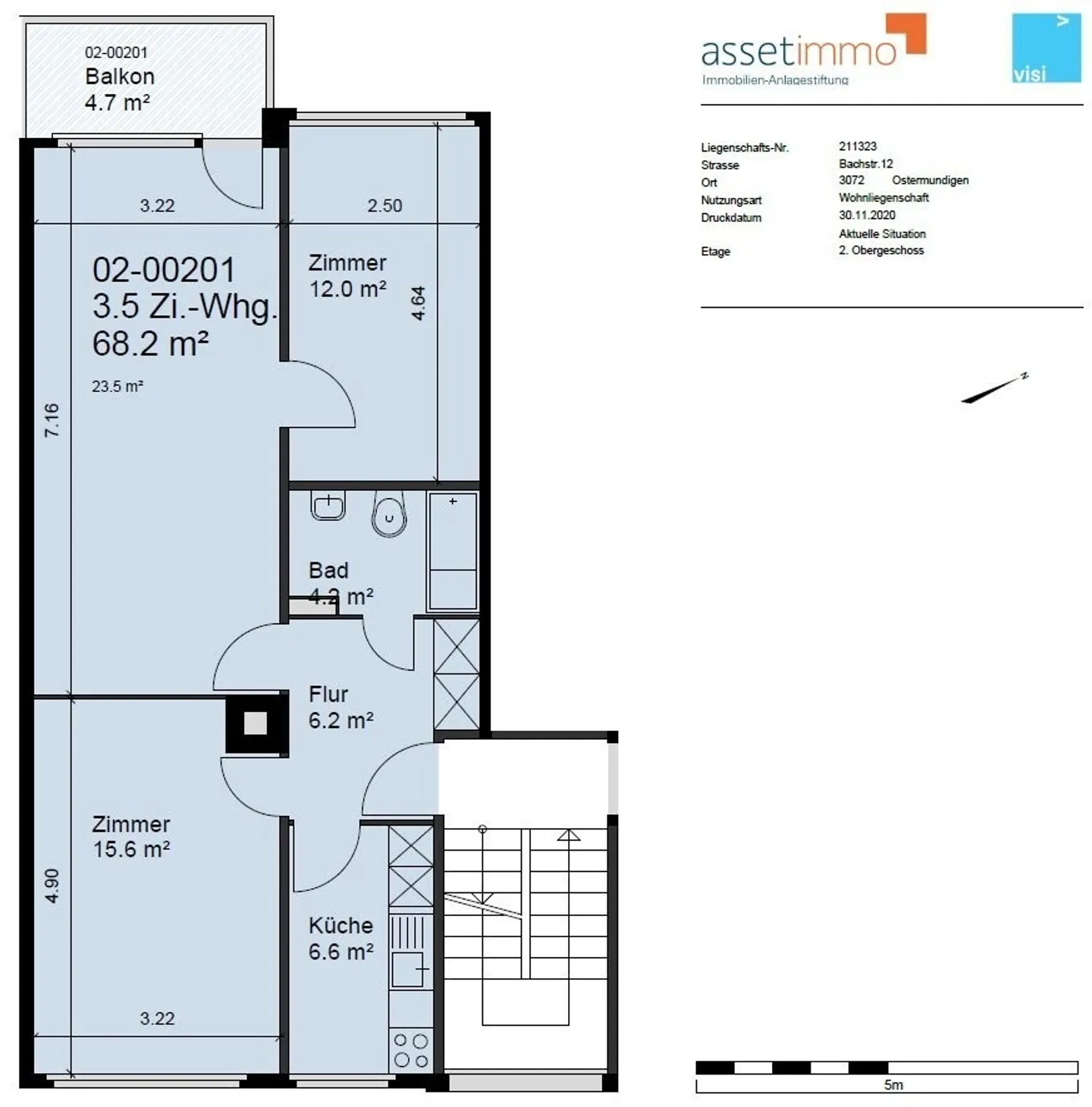 3.5-room apartment on the 2nd floor with 68 m² - Photo 12 of 12
