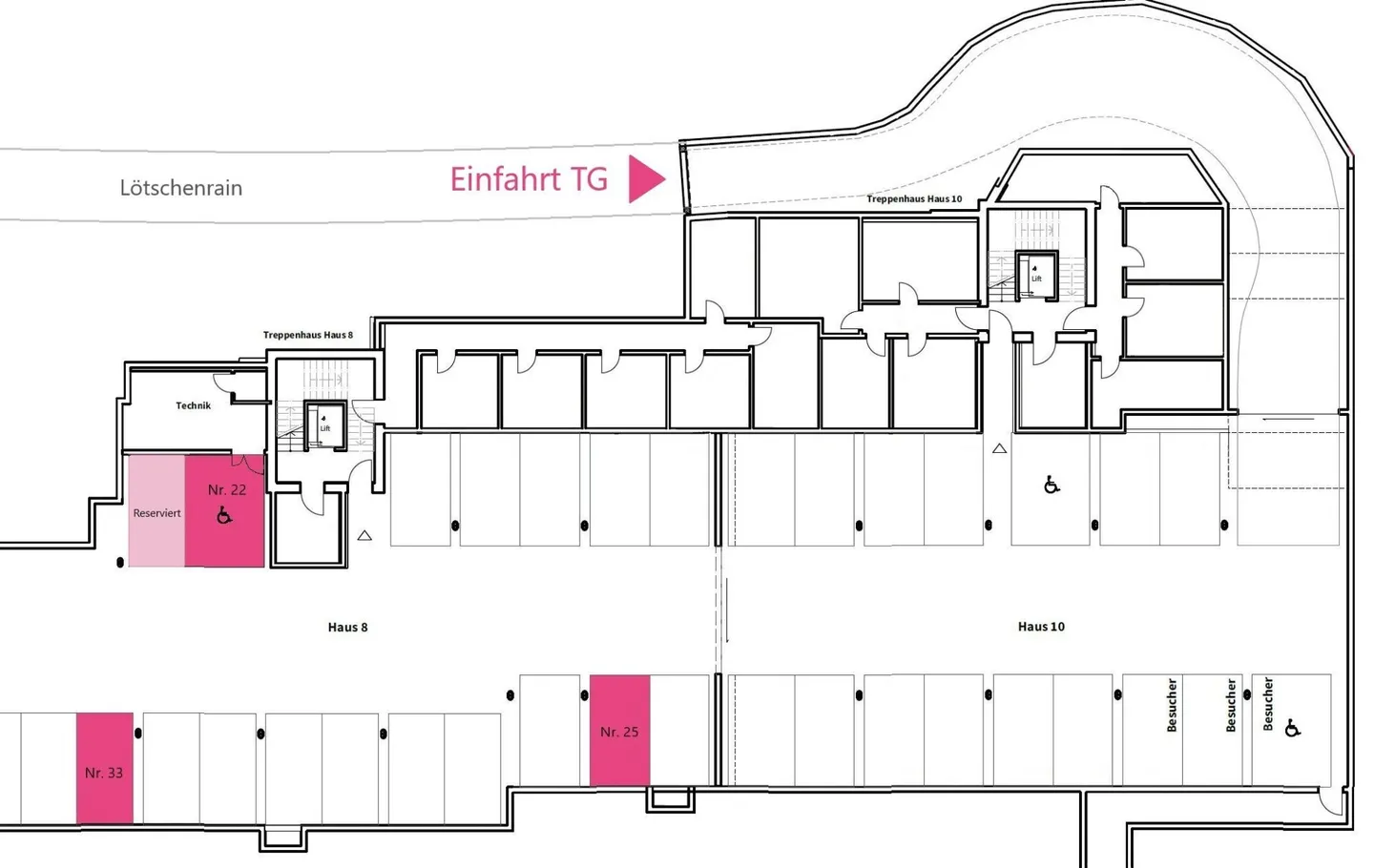 Posto auto in garage in un moderno nuovo edificio a Obfelden - Foto 5 di 5