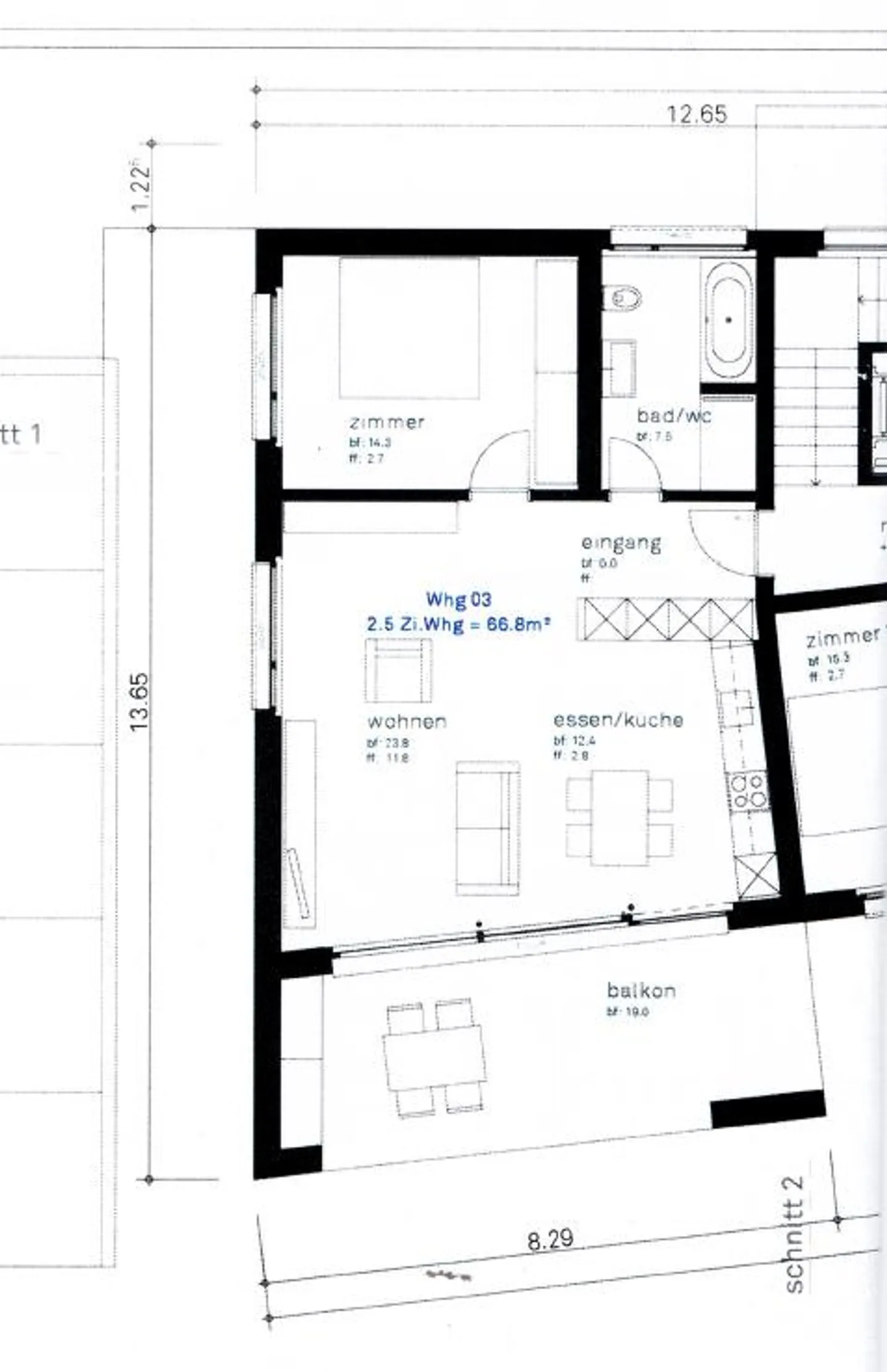 2.5 Room Apartment / MFH Rhätier - Photo 10 of 10