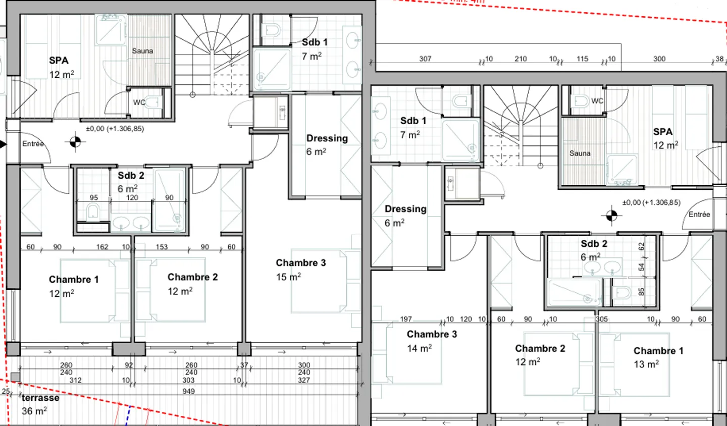 PROGETTO DI 2 NUOVI CHALET A MEDIERES (VERBIER) - Foto 11 di 13