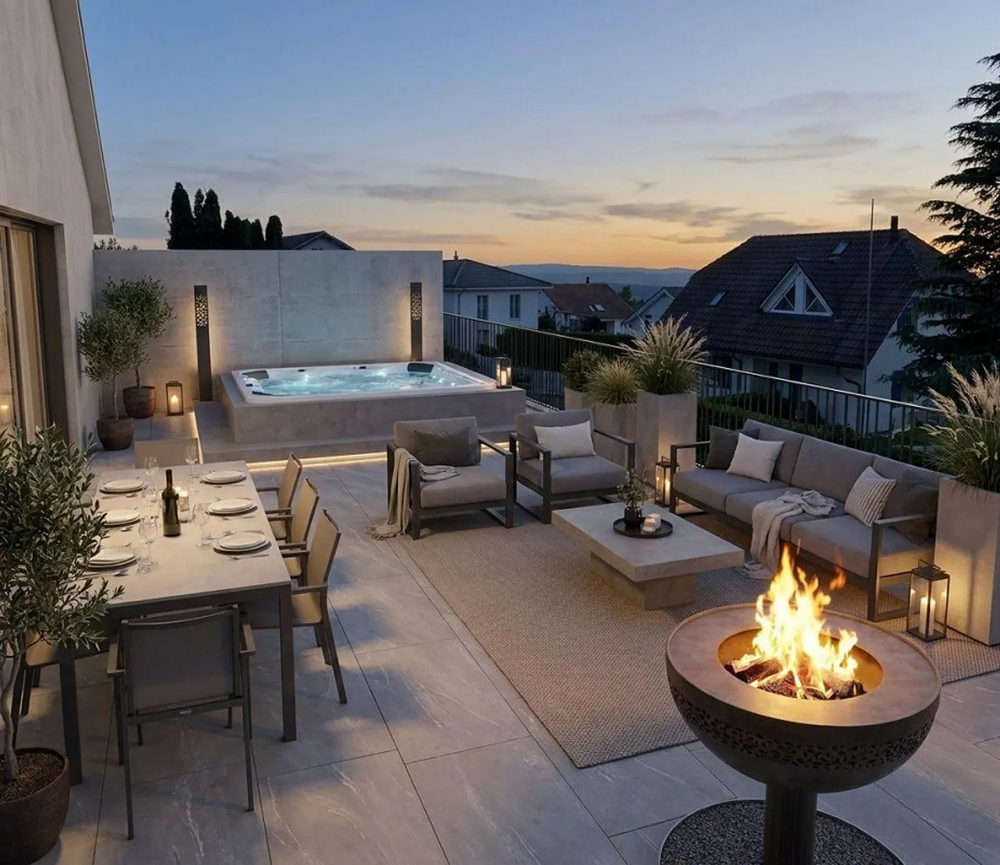 Moderne Terrassenwohnung in Remetschwil - Foto 1 von 13