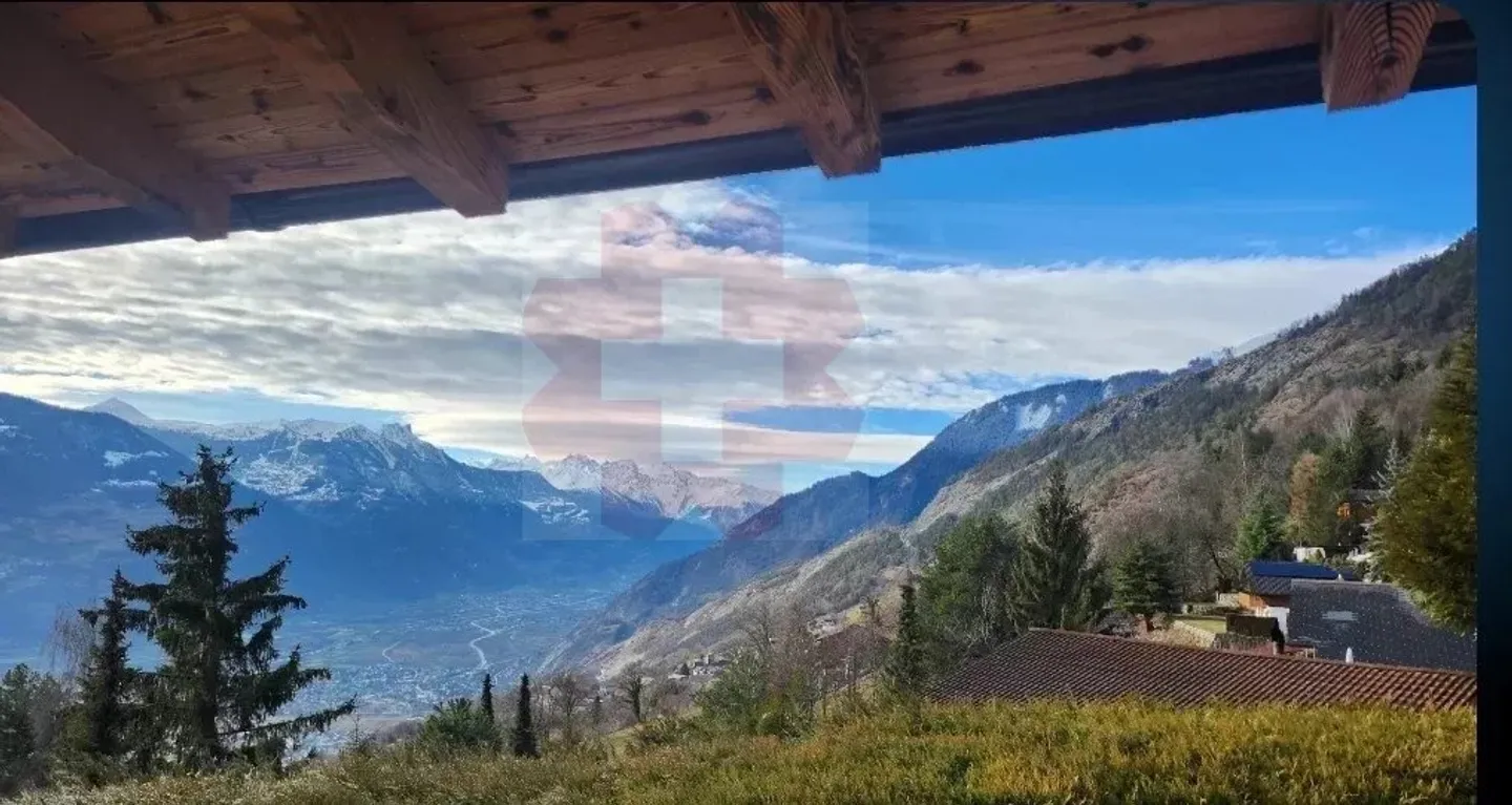 Magnificent Log Cabin with Panoramic View of the Valais - Photo 4 of 12