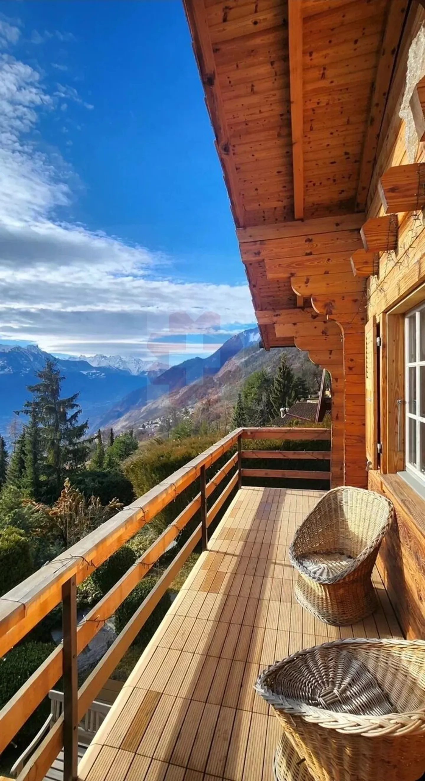Magnificent Log Cabin with Panoramic View of the Valais - Photo 11 of 12