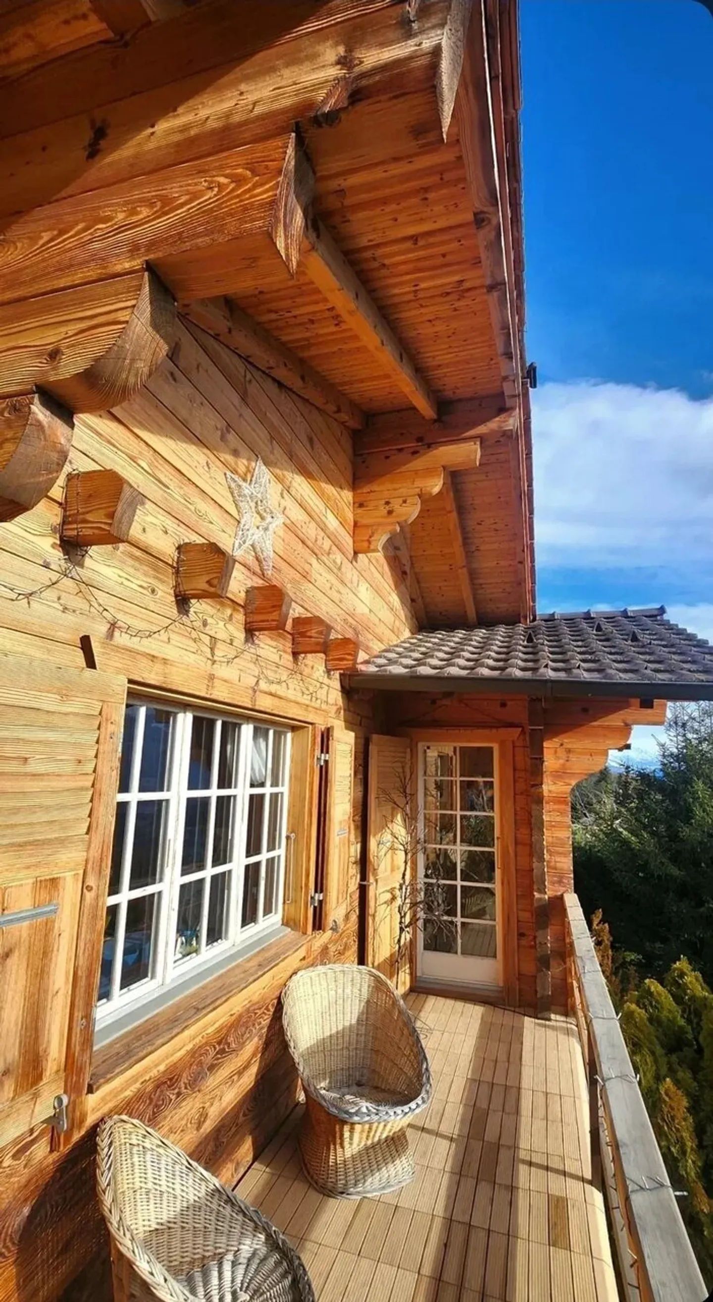 Magnificent Log Cabin with Panoramic View of the Valais - Photo 6 of 12