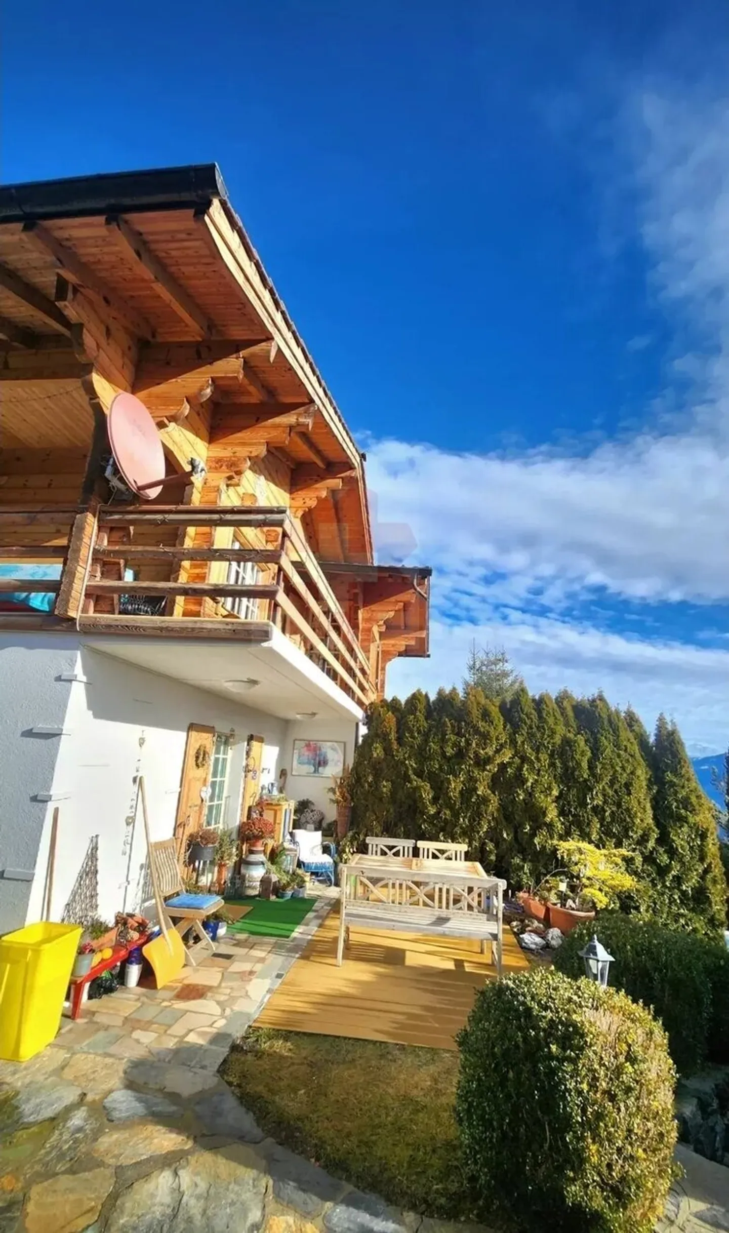 Magnificent Log Cabin with Panoramic View of the Valais - Photo 7 of 12