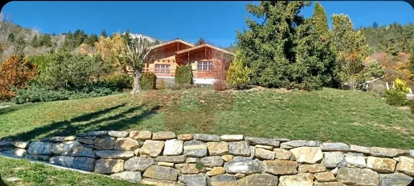 Magnificent Log Cabin with Panoramic View of the Valais - Photo 9 of 12