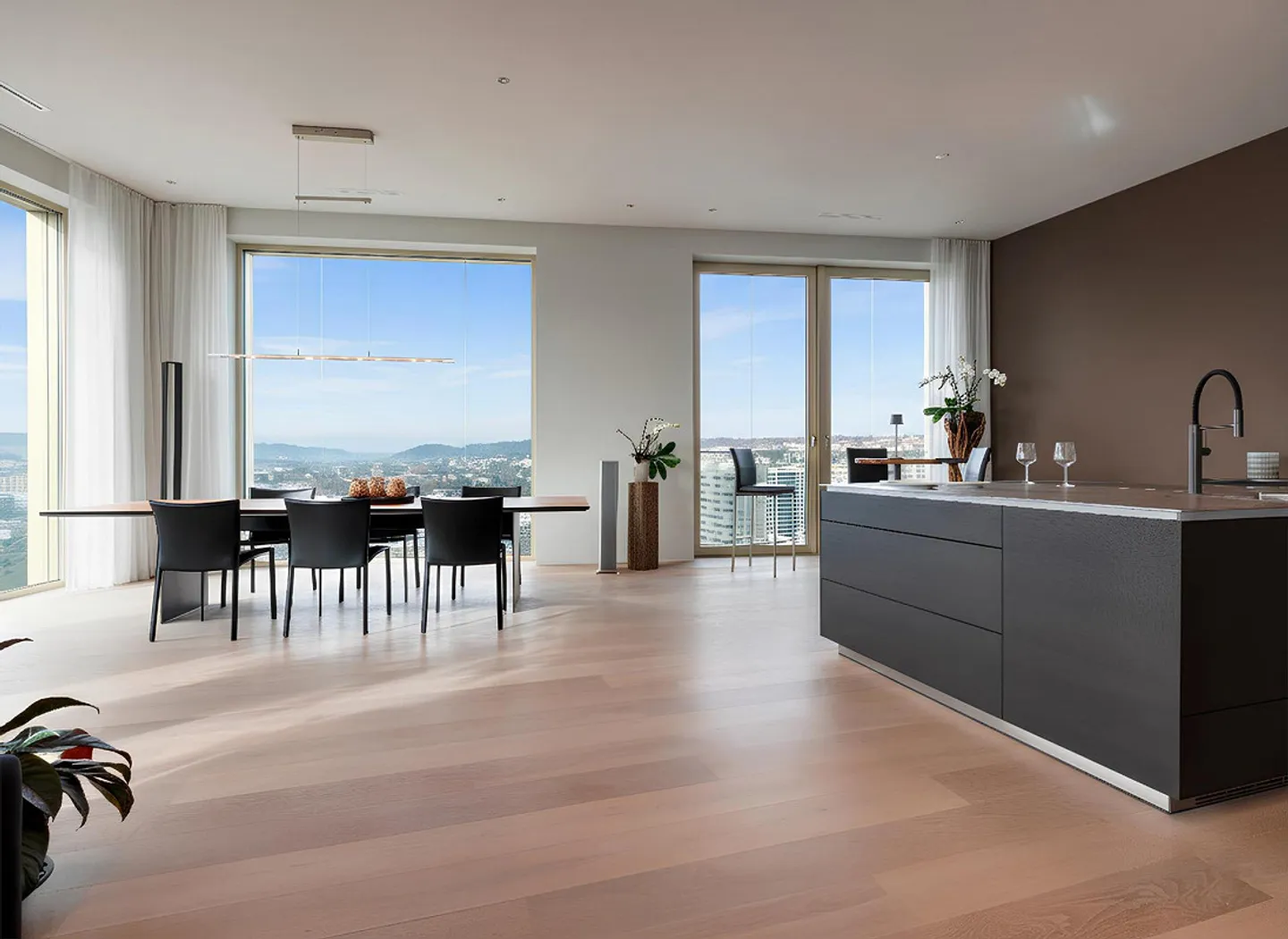 Penthouse exclusif de 4½ pièces dans la tour Mobimo - Photo 2 sur 5