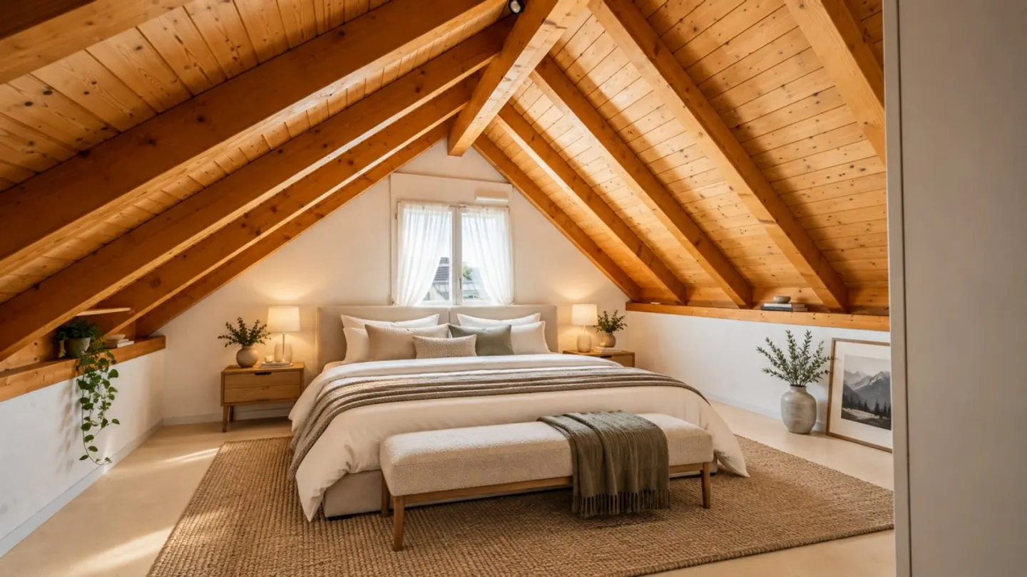 Living with a View - Charming 4.5-Room Duplex Apartment with Wooden Ambiance and View of Pfannenstiel - Photo 9 of 15