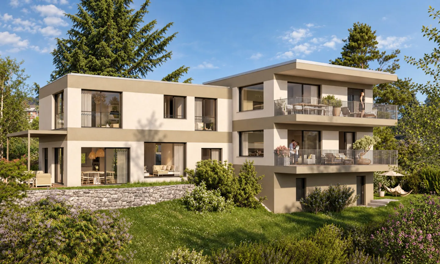TOUR-DE-PEILZ | 107 m² on the 1st floor with terrace & garden - Photo 1 of 3
