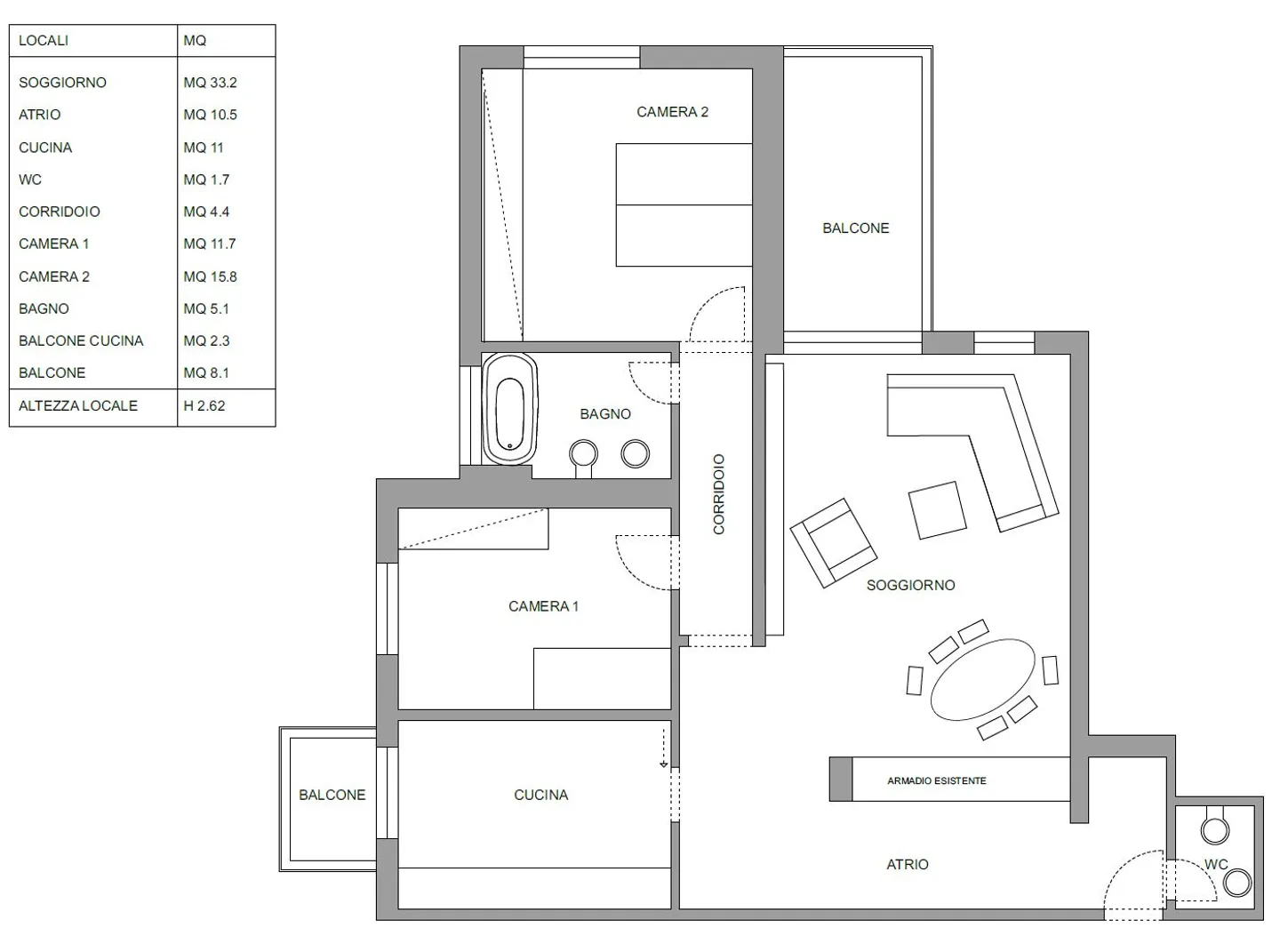 Appartamento spazioso in posizione centrale - Foto 7 di 7