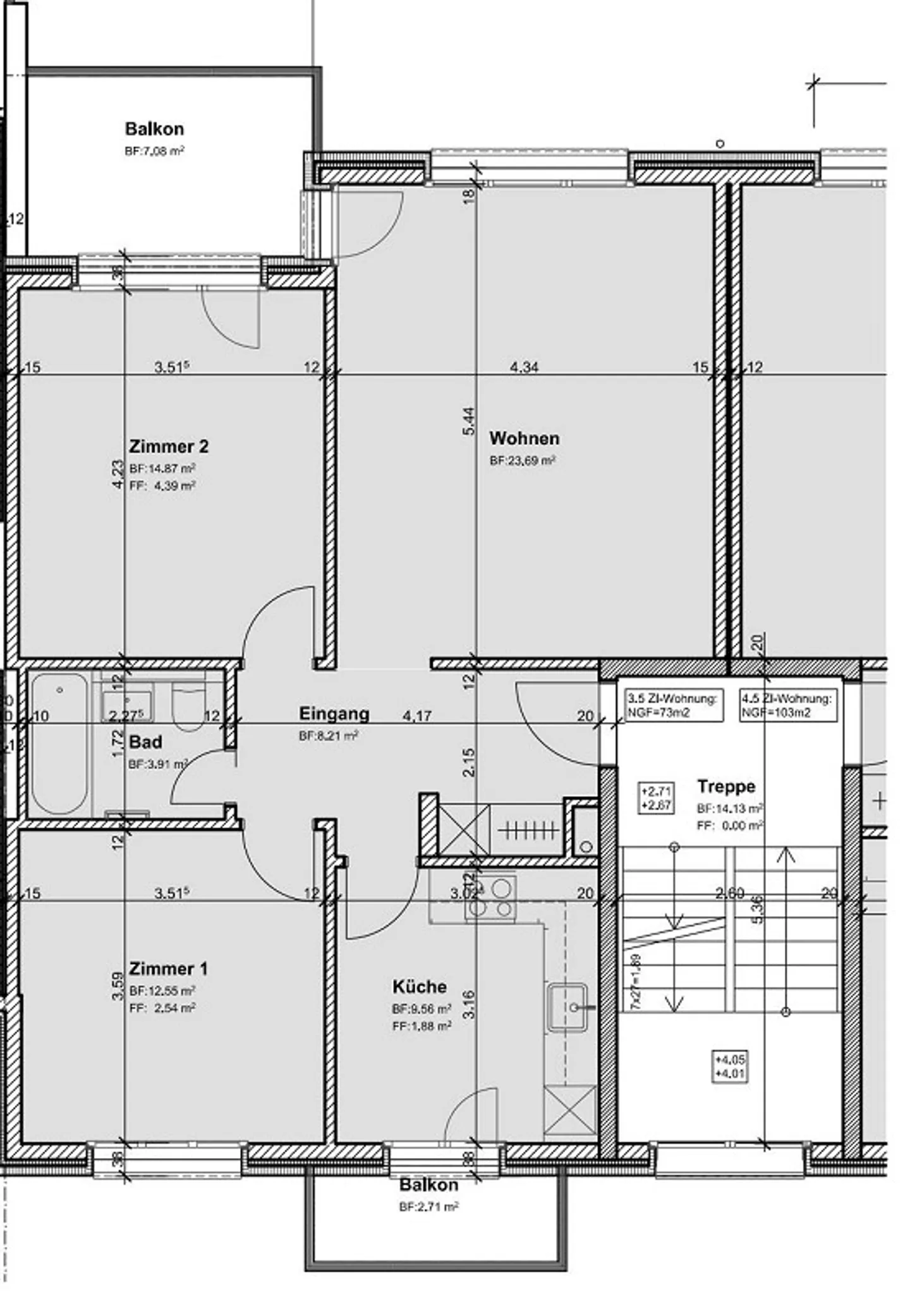 Appartements rénovés de 3,5 pièces dans un emplacement recherché à louer - Photo 17 sur 17