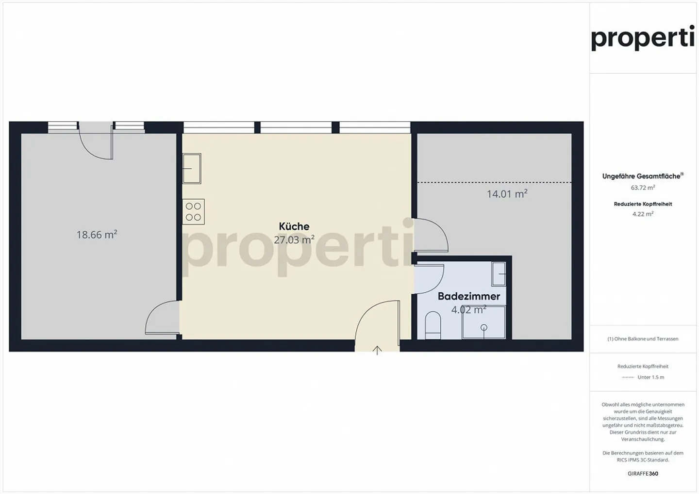 Erstbezug nach Sanierung - 3.5-ZImmer Wohnung im 2. Stock in Walden... - Foto 6 von 7