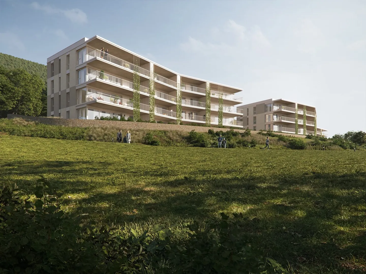Nuovo progetto a St-Blaise - 4.5 stanze con vista lago - Foto 2 di 3