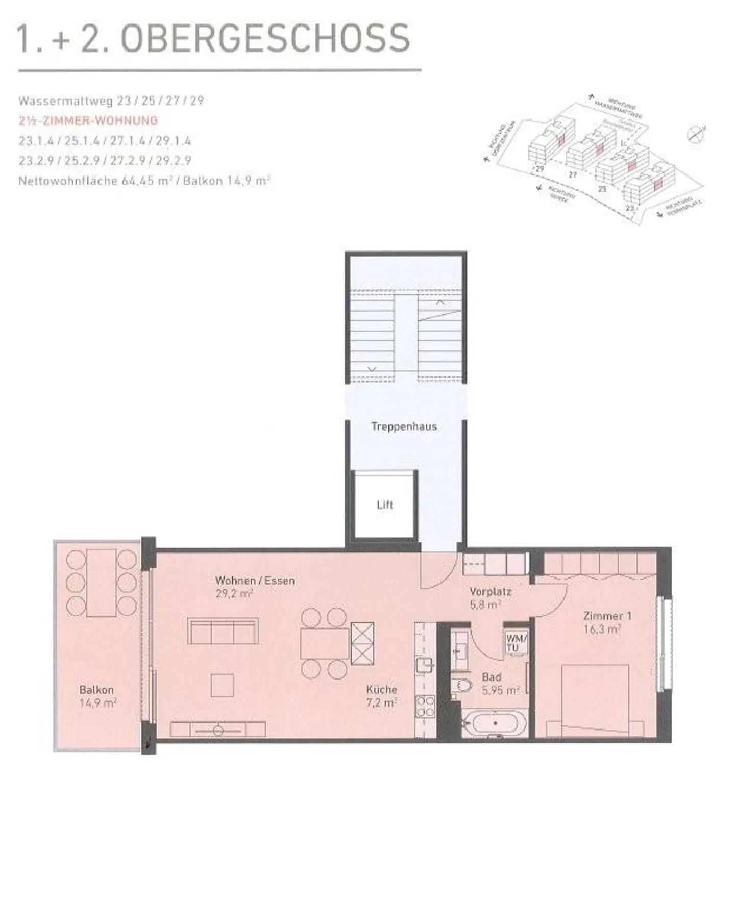 Modern 2.5-room apartment with large balcony - Photo 9 of 10