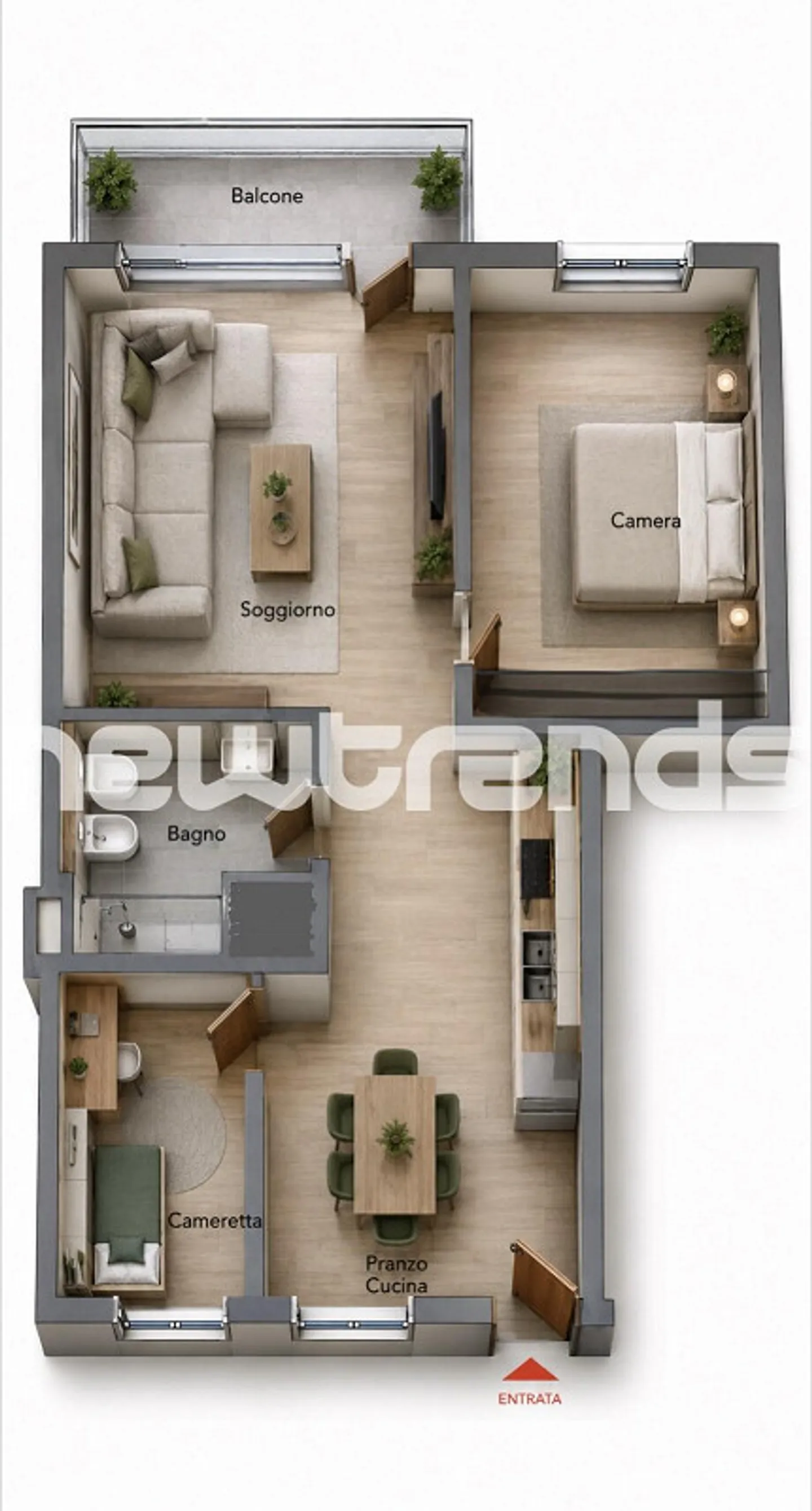 For rent: renovated and fully furnished apartment, with a view... - Photo 3 of 4
