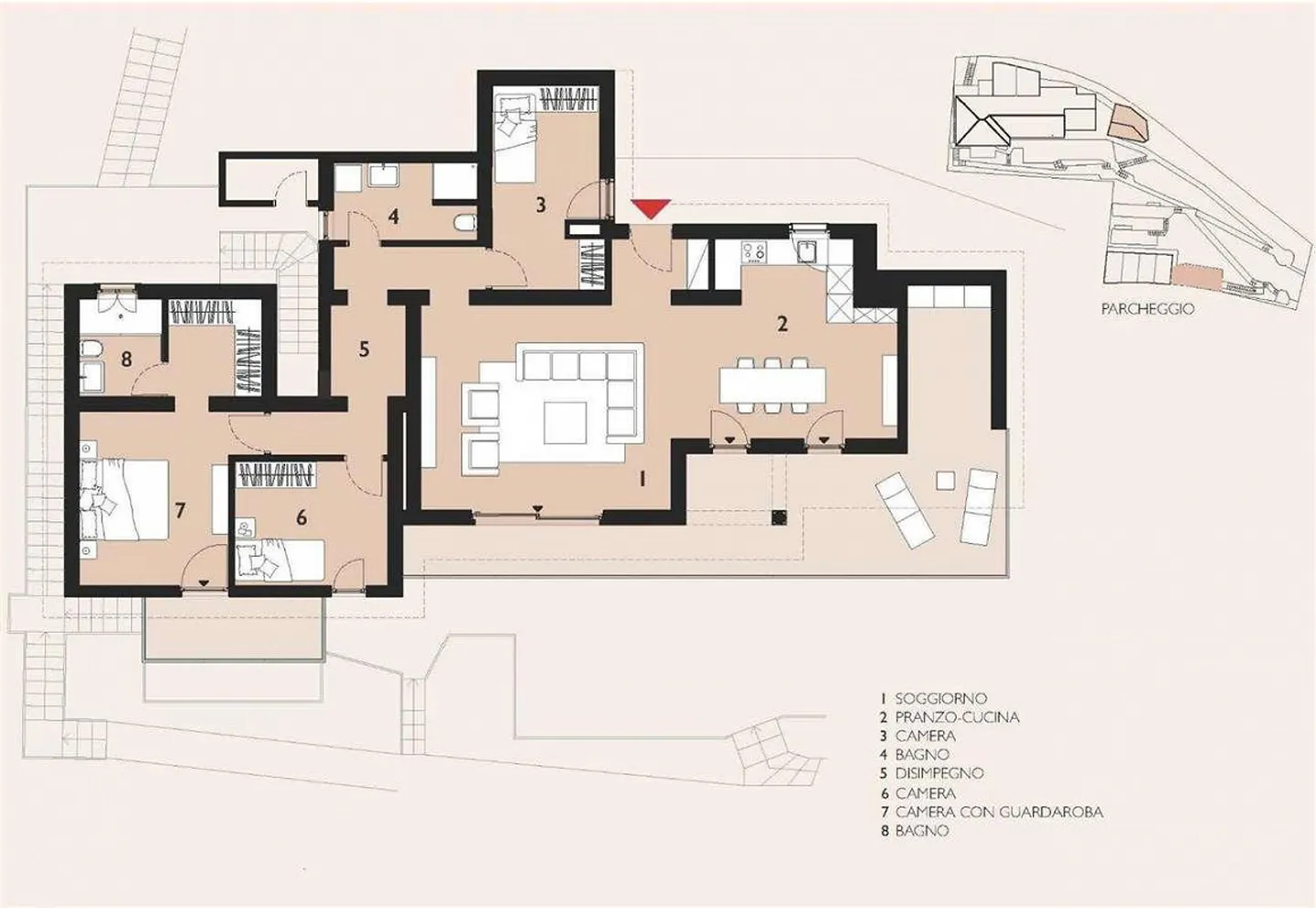2473_Montagnola, appartamento ristrutturato di 4,5 locali con vista lago - Foto 11 di 11