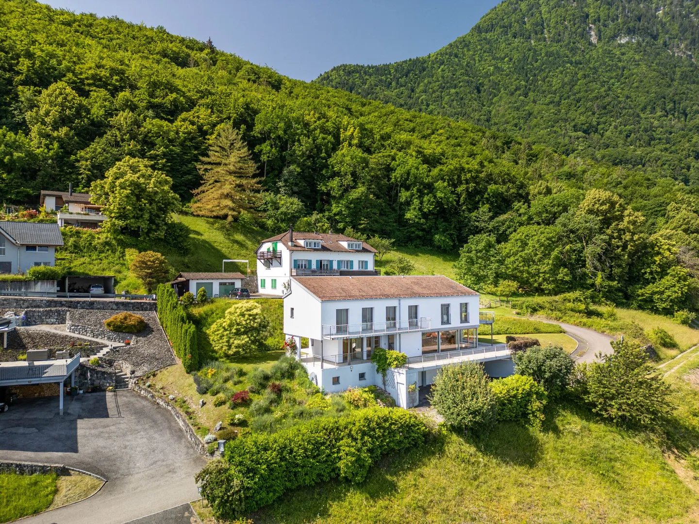 «Luxuriöse, von Architekten entworfene Villa mit atemberaubendem 180°-Blick auf den Genfer See» - Foto 3 von 30