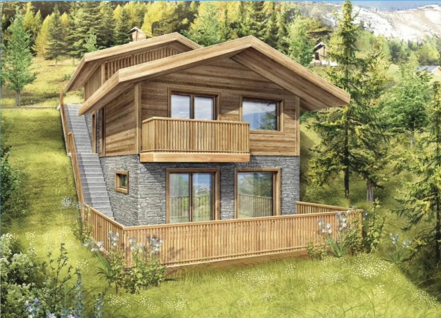 Chalet su progetto nelle alture di Savièse - Foto 4 di 6