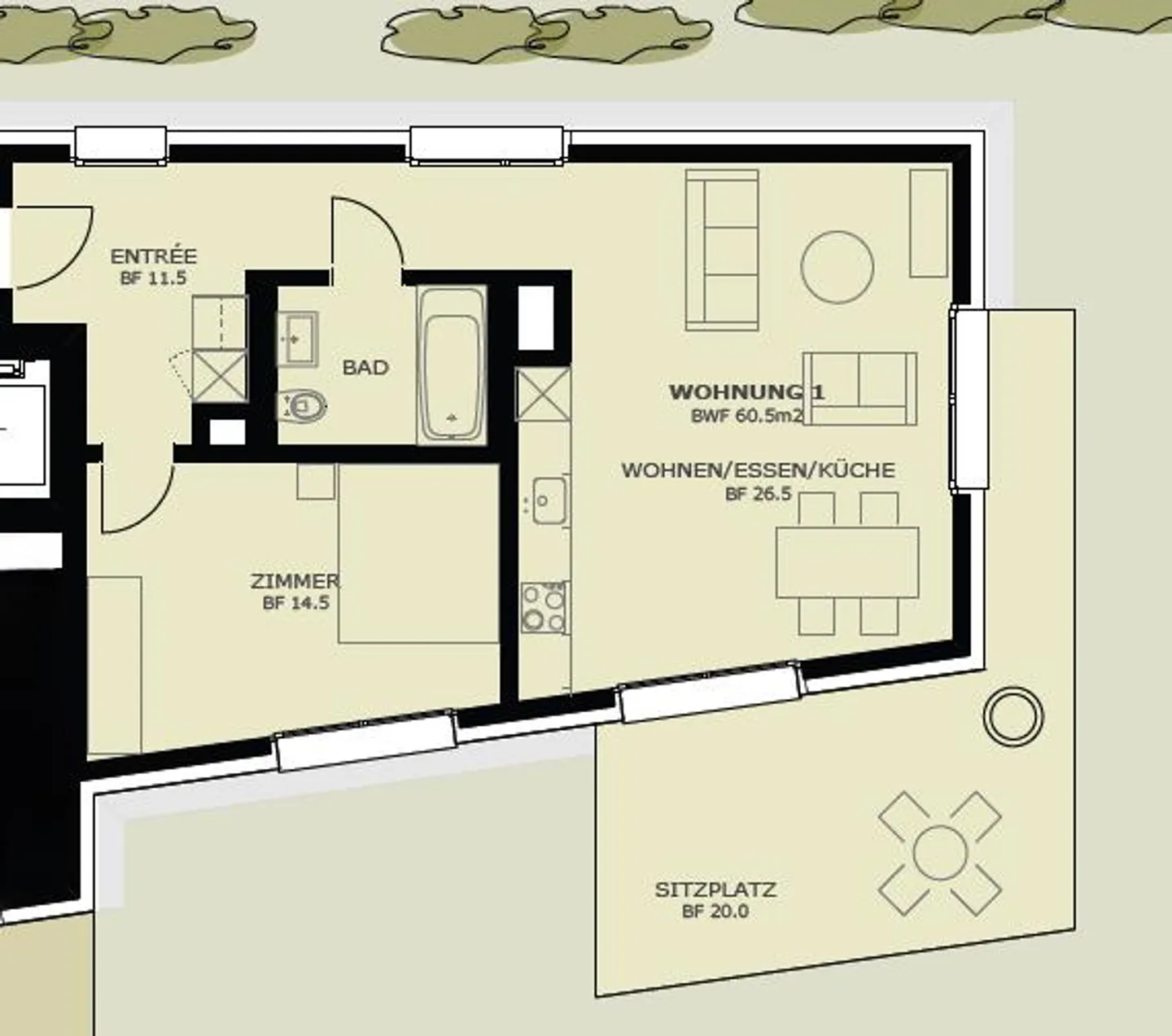 Bellissimo appartamento di 2,5 stanze con grande terrazza - Foto 7 di 7
