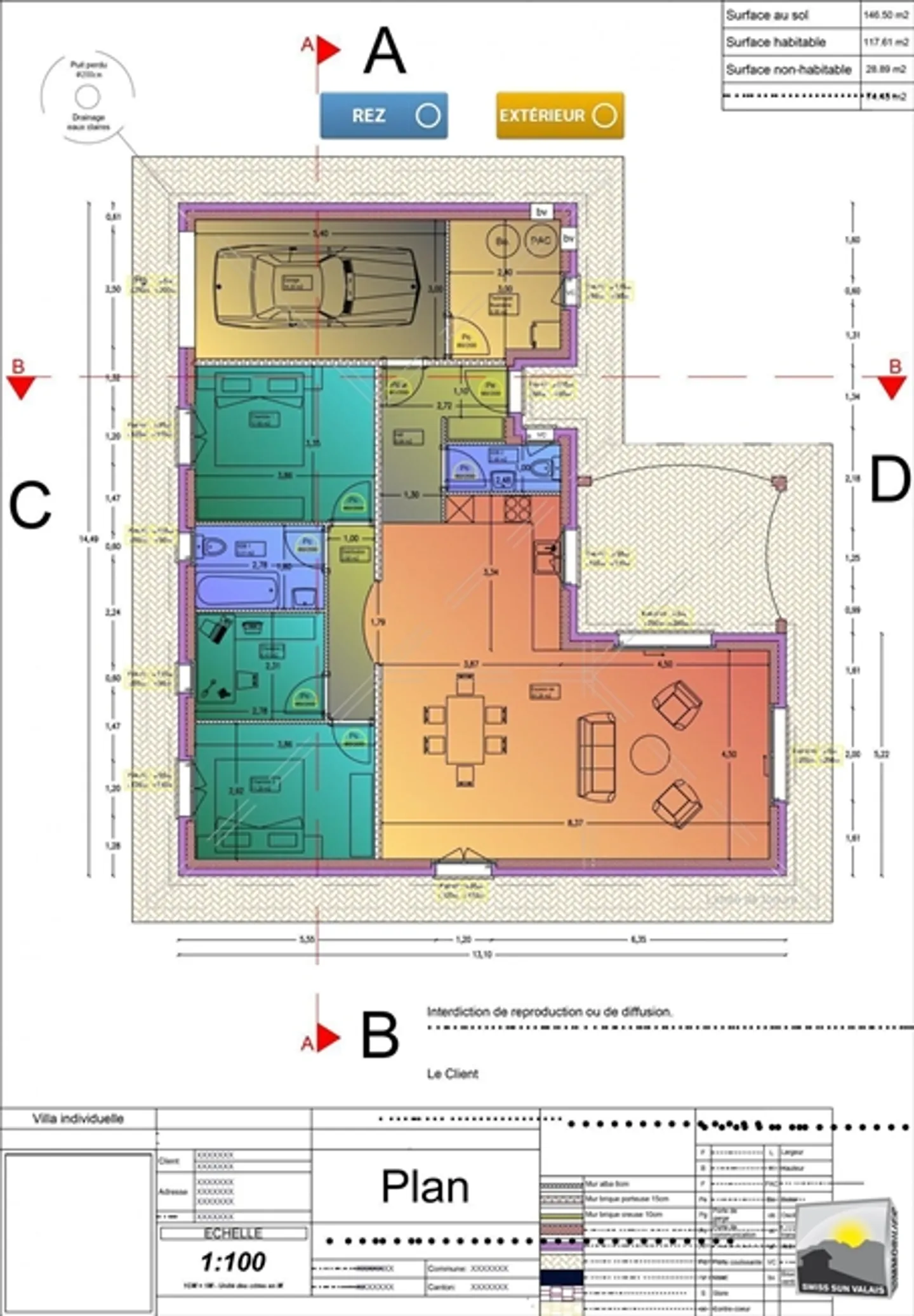 VALAIS / I am "PROVENCALE" Beautiful Villa ON ONE LEVEL, to build 4.5 rooms of 163 m² for sale - Photo 11 of 15