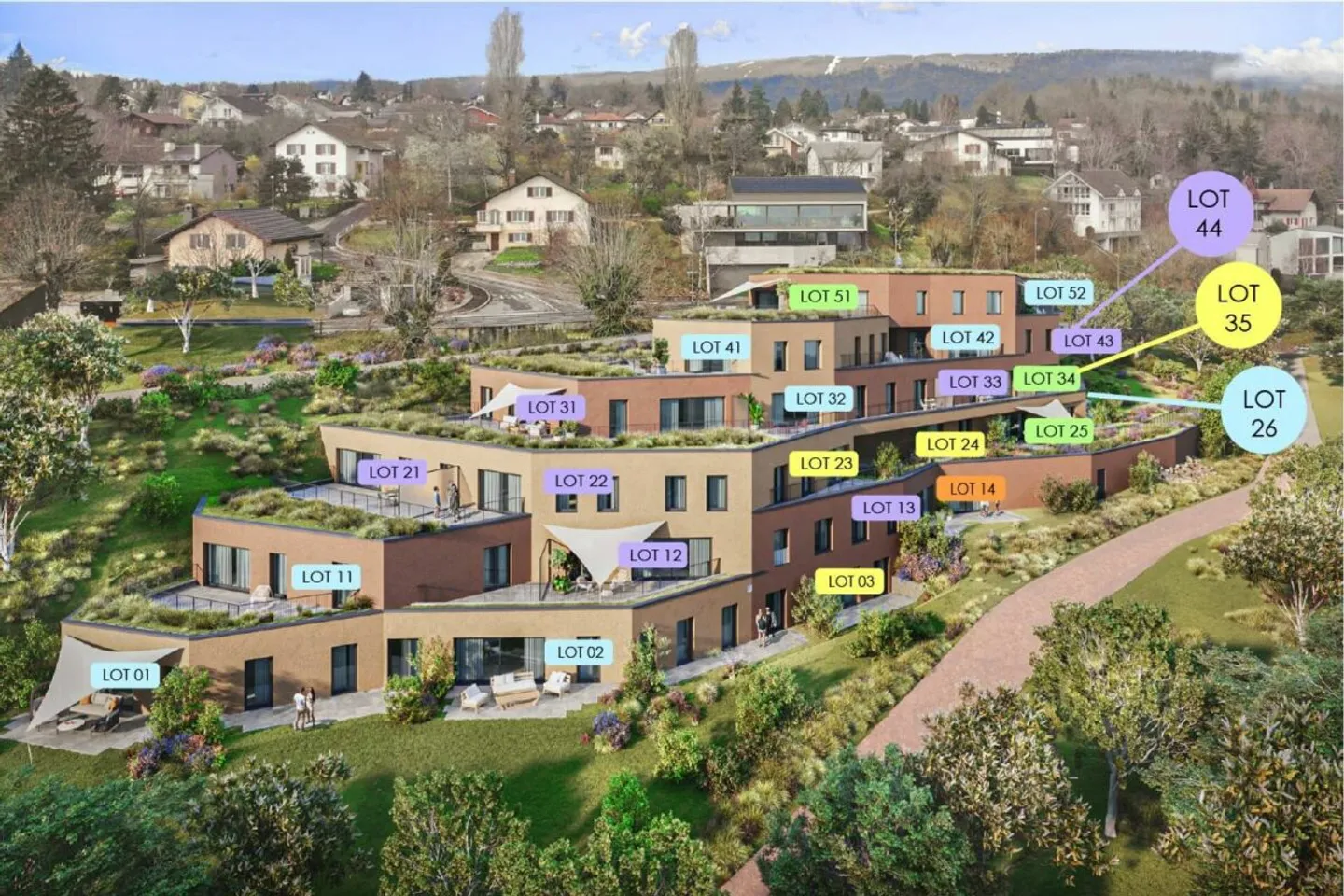 Last 5.5 rooms new with large terraces and lake view - Photo 7 of 18