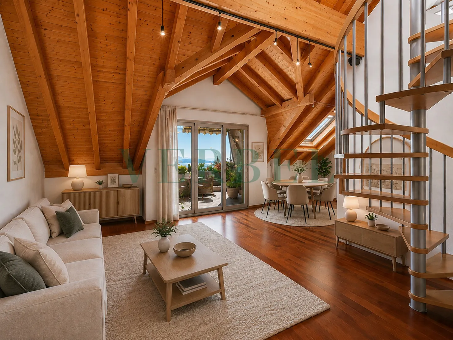 Charming Attic Apartment with Lake View - Photo 2 of 12