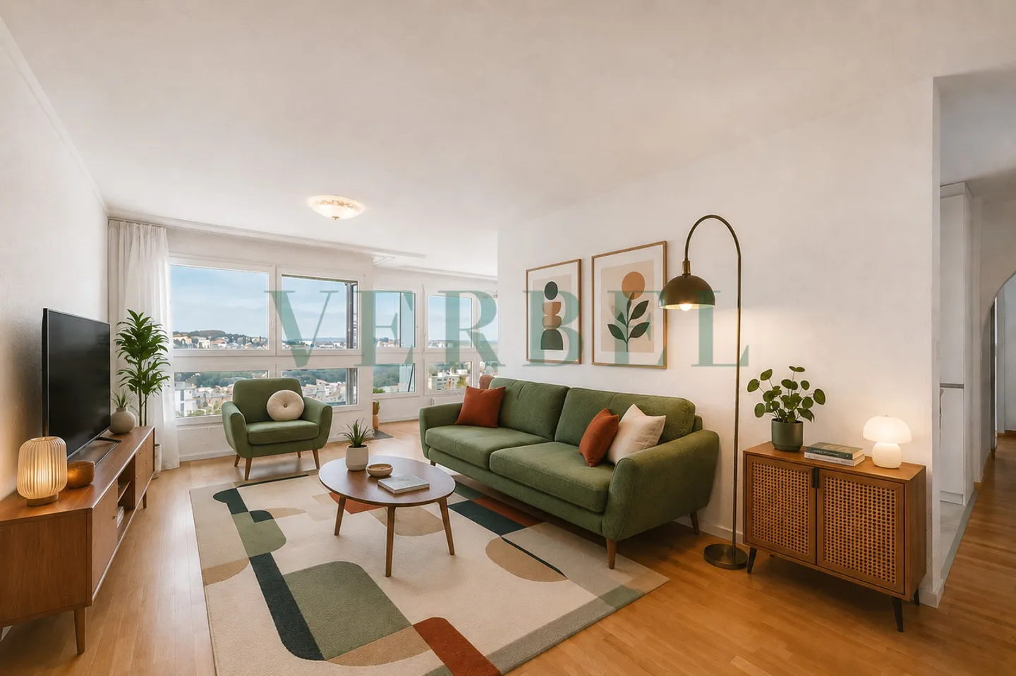 4,5-Zimmer-Wohnung mit Panoramablick auf Fribourg - Foto 1 von 9