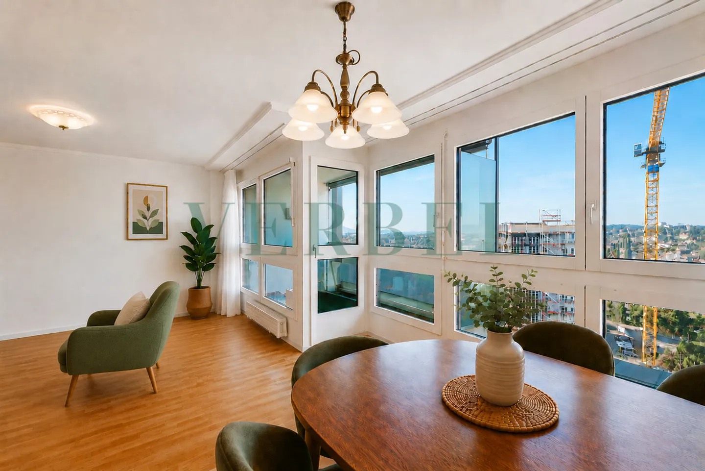 4,5-Zimmer-Wohnung mit Panoramablick auf Fribourg - Foto 3 von 9
