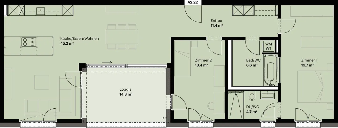 Appartamento moderno di 3,5 stanze in standard di proprietà - Foto 13 di 13