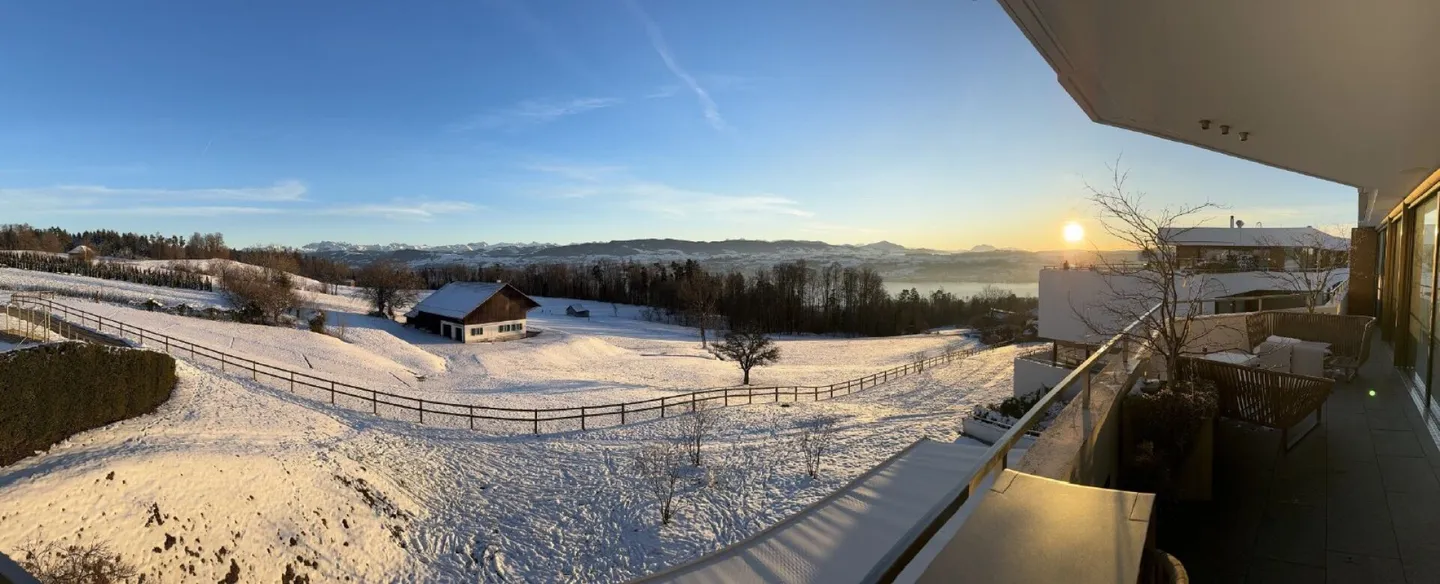 Loft luxueux avec un panorama spectaculaire sur les Alpes et le lac ! - Photo 1 sur 15