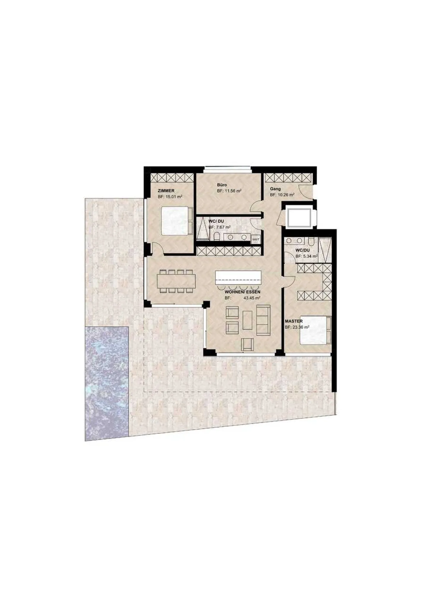 Modern Apartment with Terrace - Photo 6 of 6