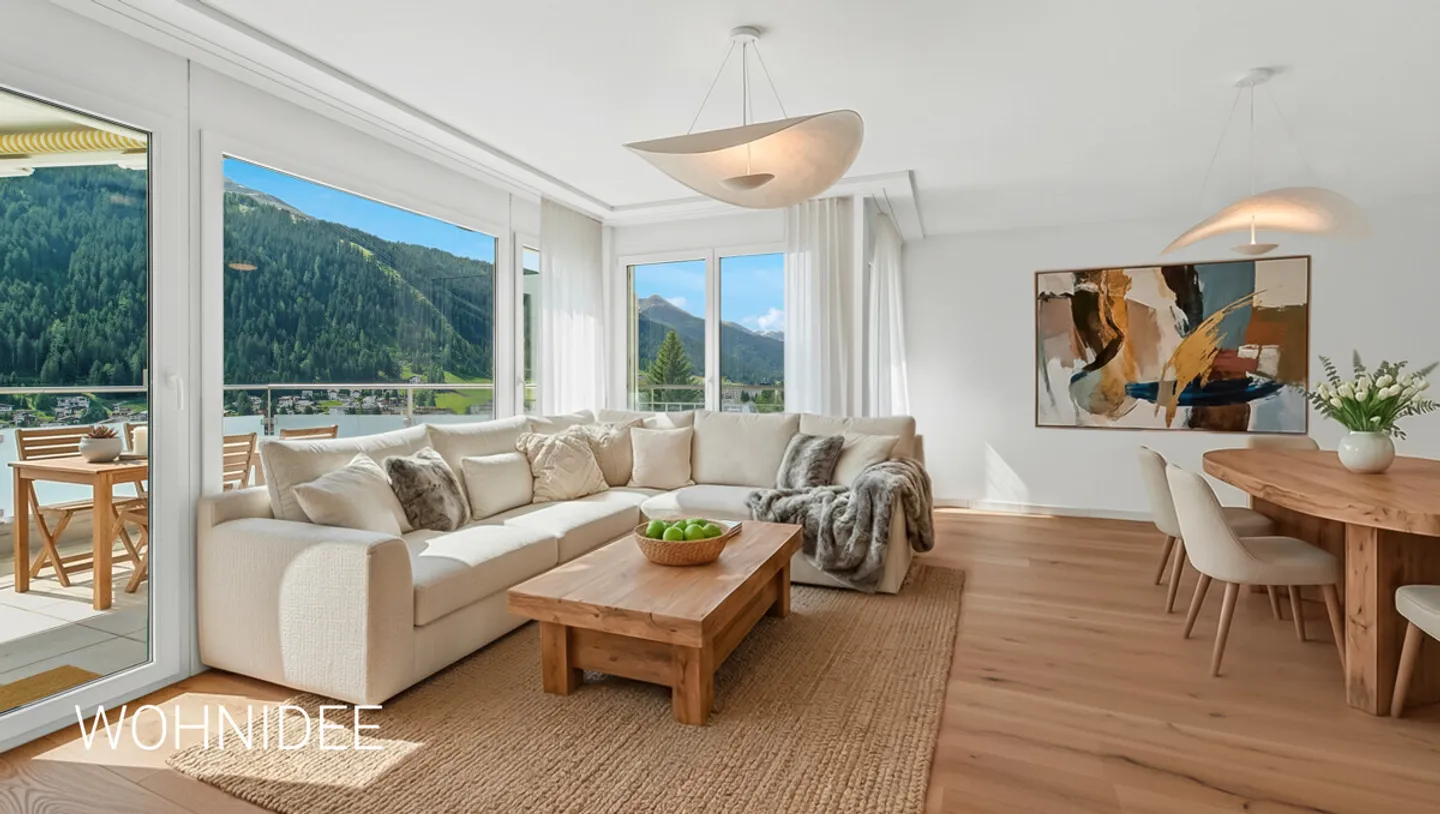 Davos Platz: Holiday apartment in a quiet location with a wide view - Photo 2 of 6
