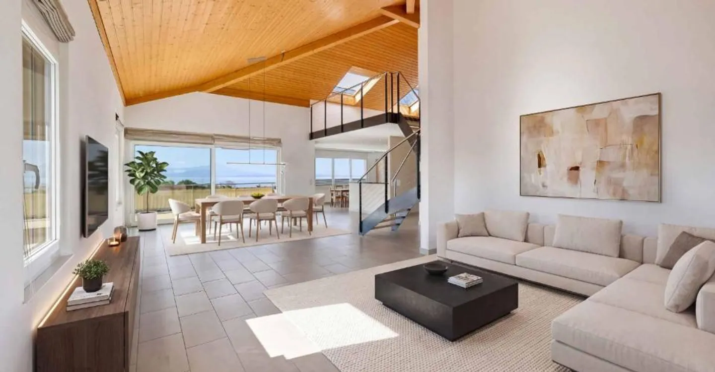 Luxus-Duplex mit 7,5 Zimmern und Blick auf den Genfersee und die Alpen - Foto 3 von 10