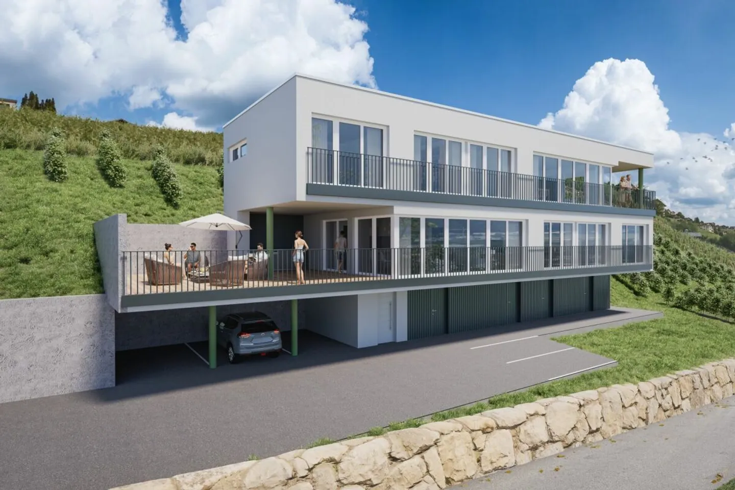 Zeitgenössische Wohnung in Corin - Foto 1 von 14