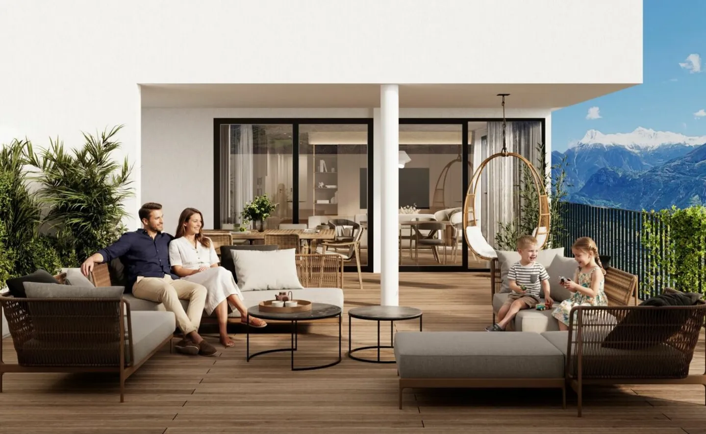 Zeitgenössische Wohnung in Corin - Foto 3 von 14