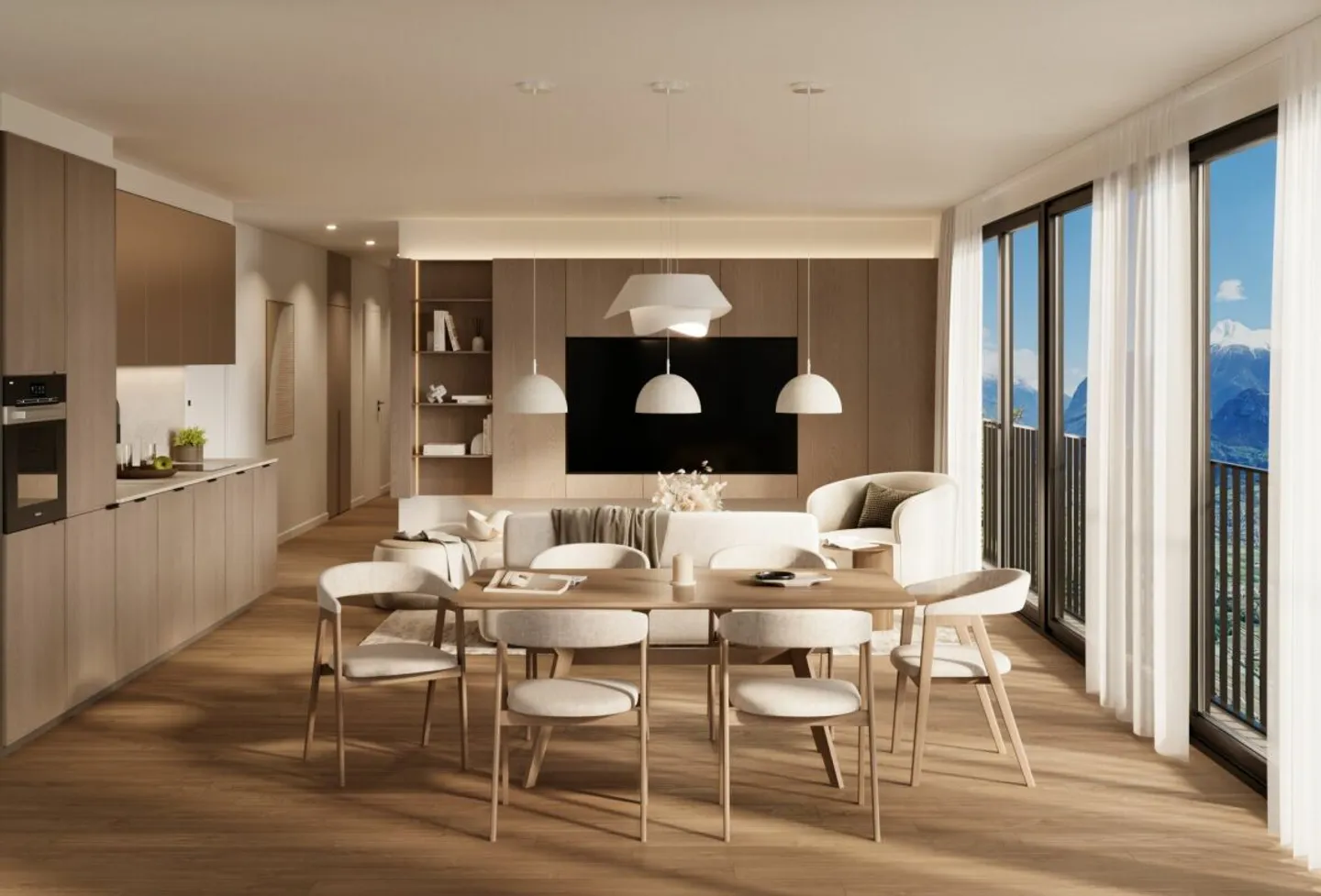 Zeitgenössische Wohnung in Corin - Foto 6 von 14