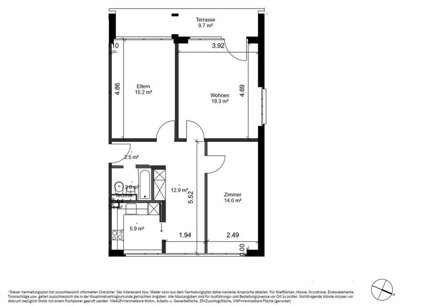 Appartamento 3.5 stanze - Foto 11 di 11