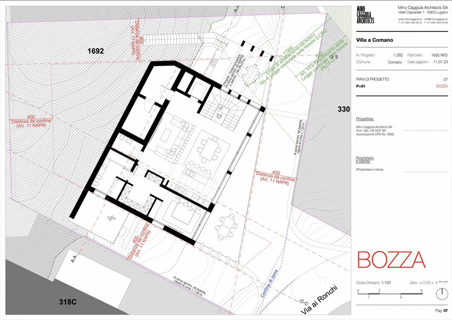 Terreno edificabile con permesso per una villa di lusso a Comano - Foto 9 di 13