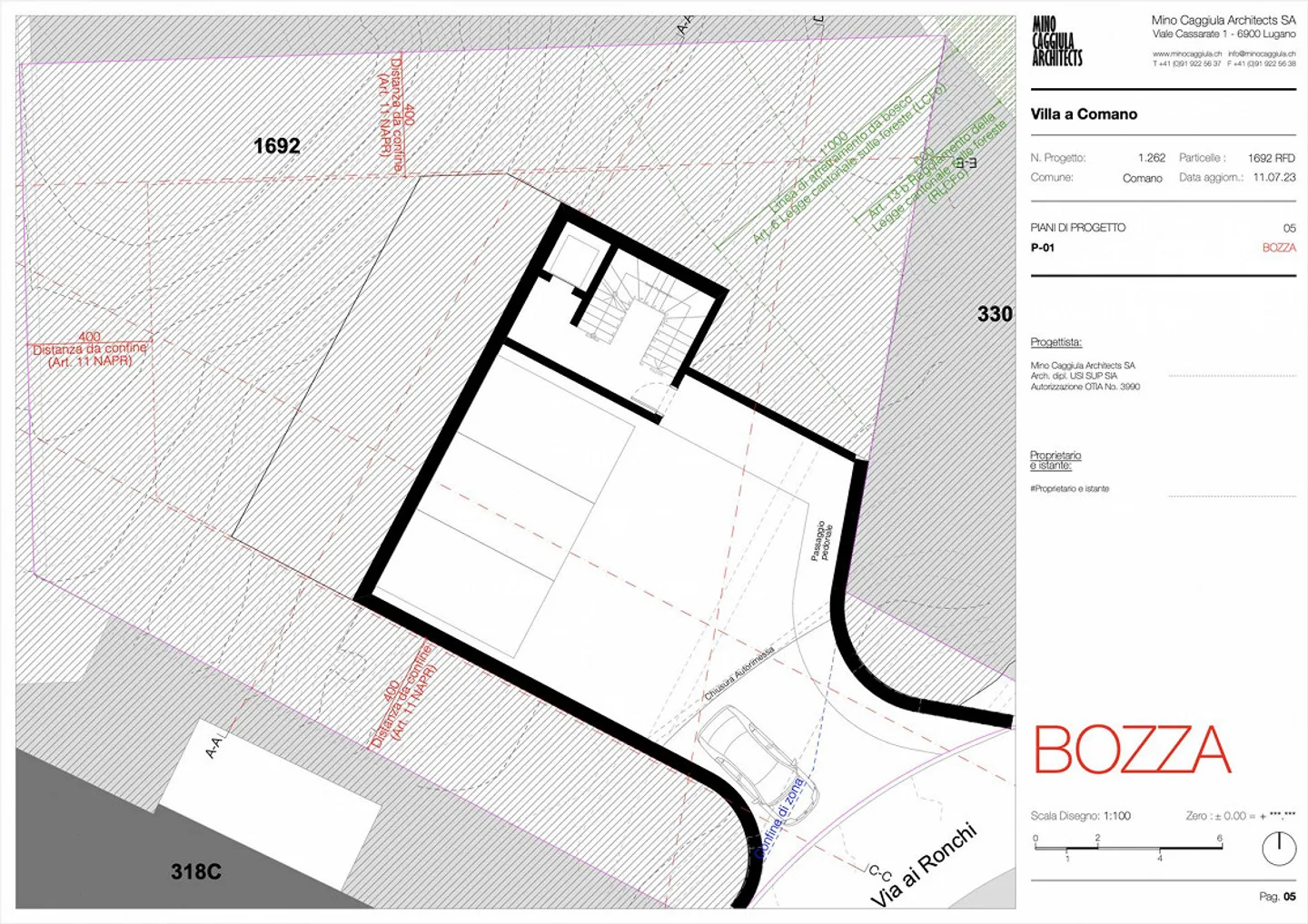 Terreno edificabile con permesso per una villa di lusso a Comano - Foto 11 di 13