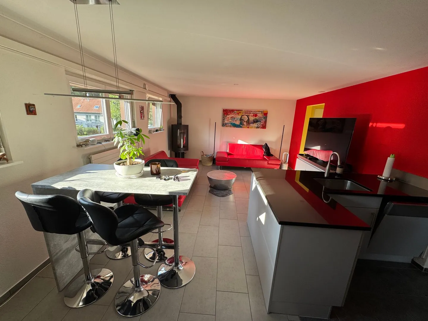 Modern 4-room penthouse with sauna and garage in Reinach - Photo 3 of 13