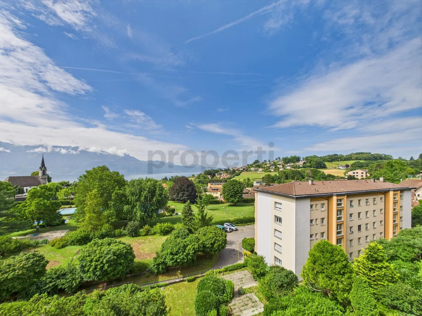 Helles 3,5-Zimmer-Apartment mit atemberaubendem Seeblick in Chexbres - Foto 12 von 13