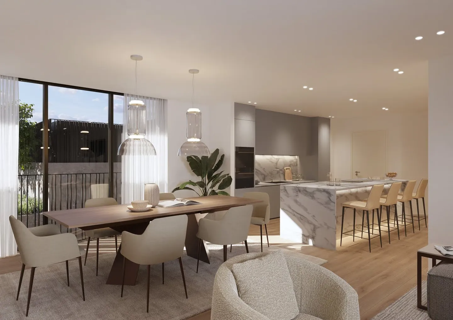Wohnung 2.5 Zimmer mit Terrasse – Residenza Oasis | Pregassona (Parkplatz nicht inbegriffen) - Foto 2 von 5
