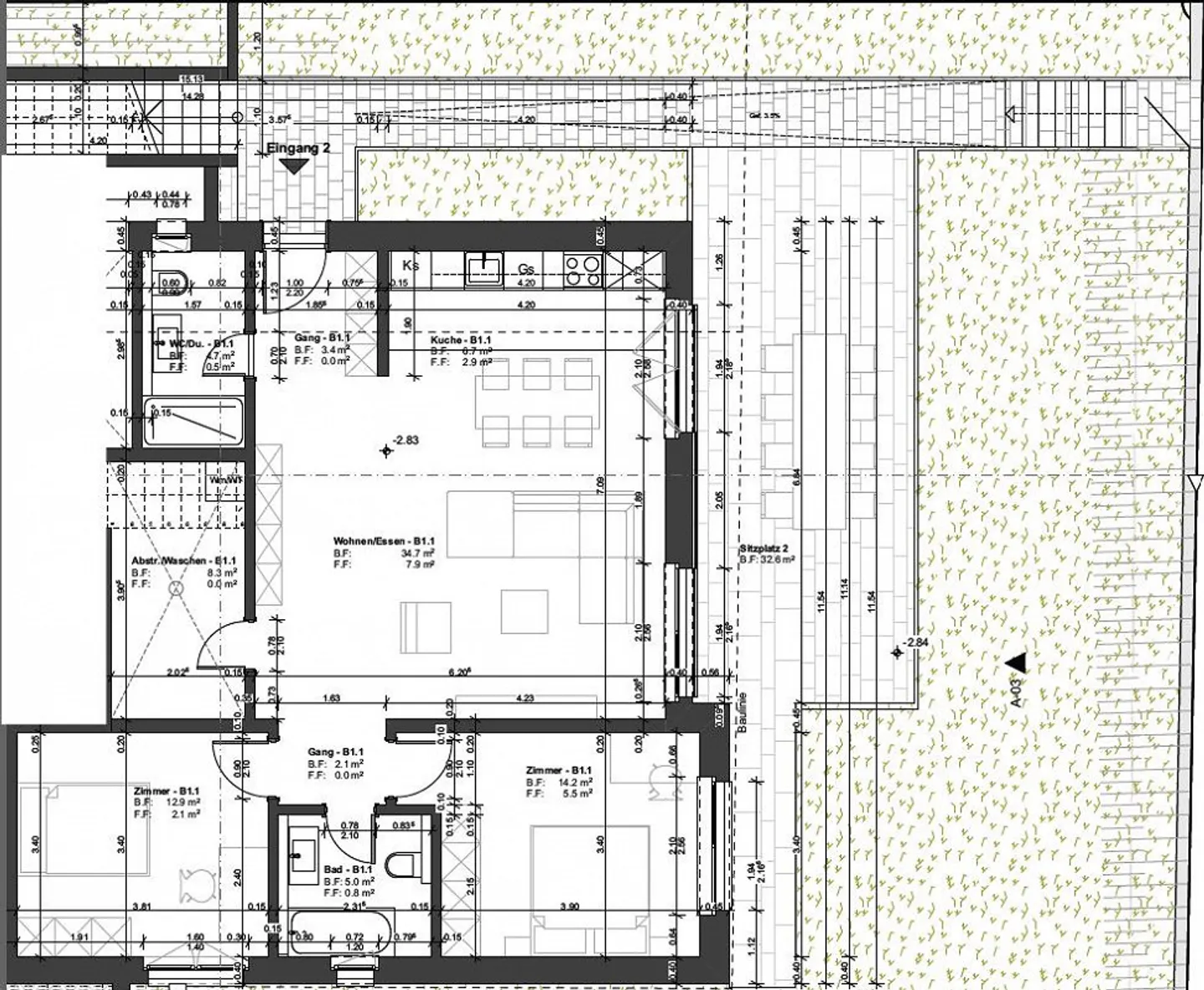 Appartamento giardino di nuova costruzione esclusivo di 3,5 stanze - Foto 8 di 8