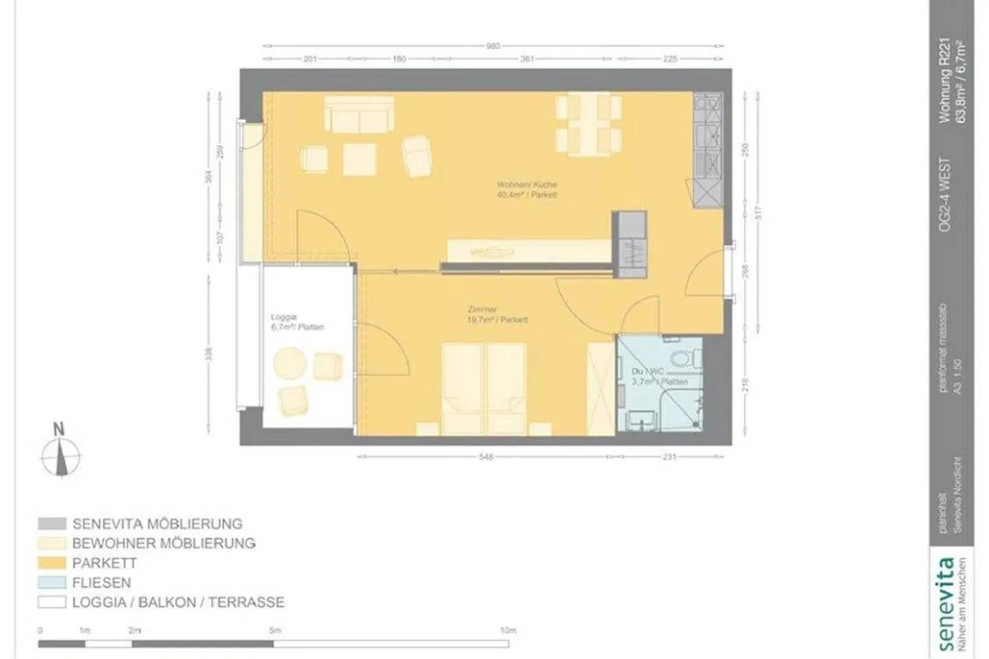 Appartamento per anziani con 2 camere - Residenza Senevita Nordlicht - Foto 12 di 13