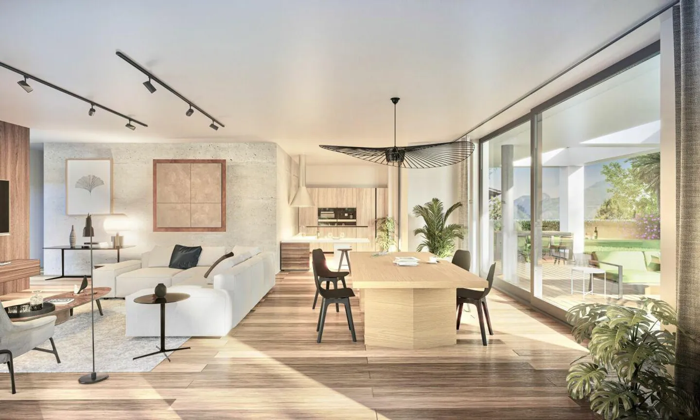 Gentilino, Collina d'Oro: Nuovo appartamento di design con giardino privato, 4,5 stanze - Foto 2 di 7